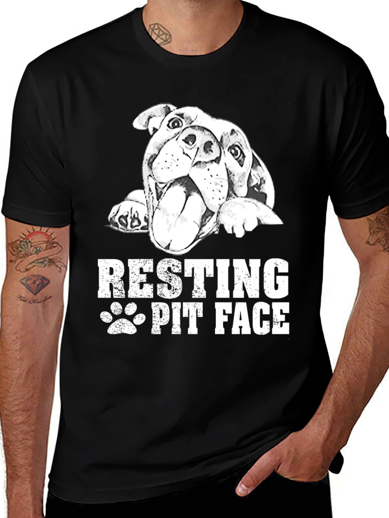 Variant 17 of Resting Pit Face Black T-Shirt