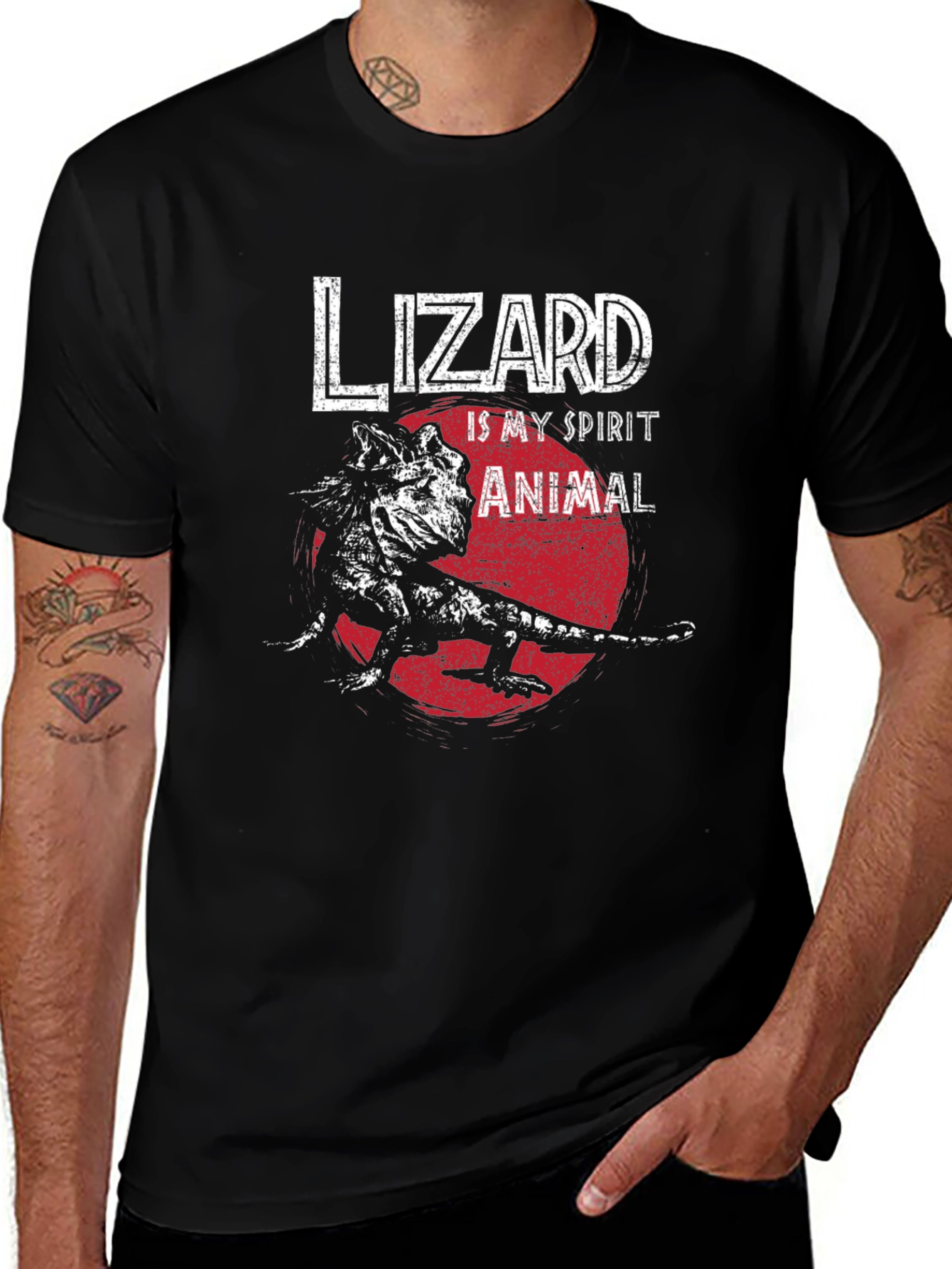 Variant 15 of Lizard Spirit Animal Graphic T-Shirt