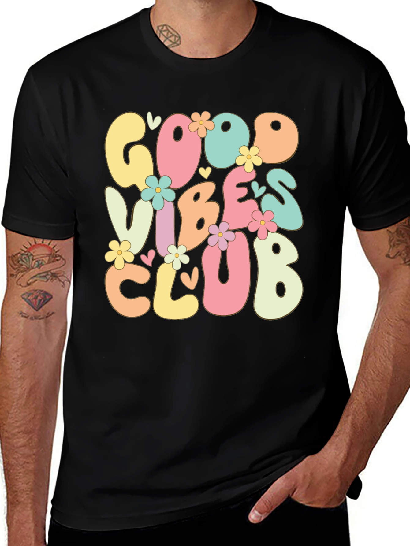 Variant 11 of Good Vibes Club Graphic T-Shirt