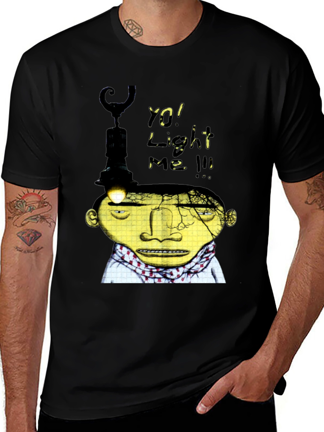 Unique Graphic T-Shirt - "Yo! Light Me!" Design