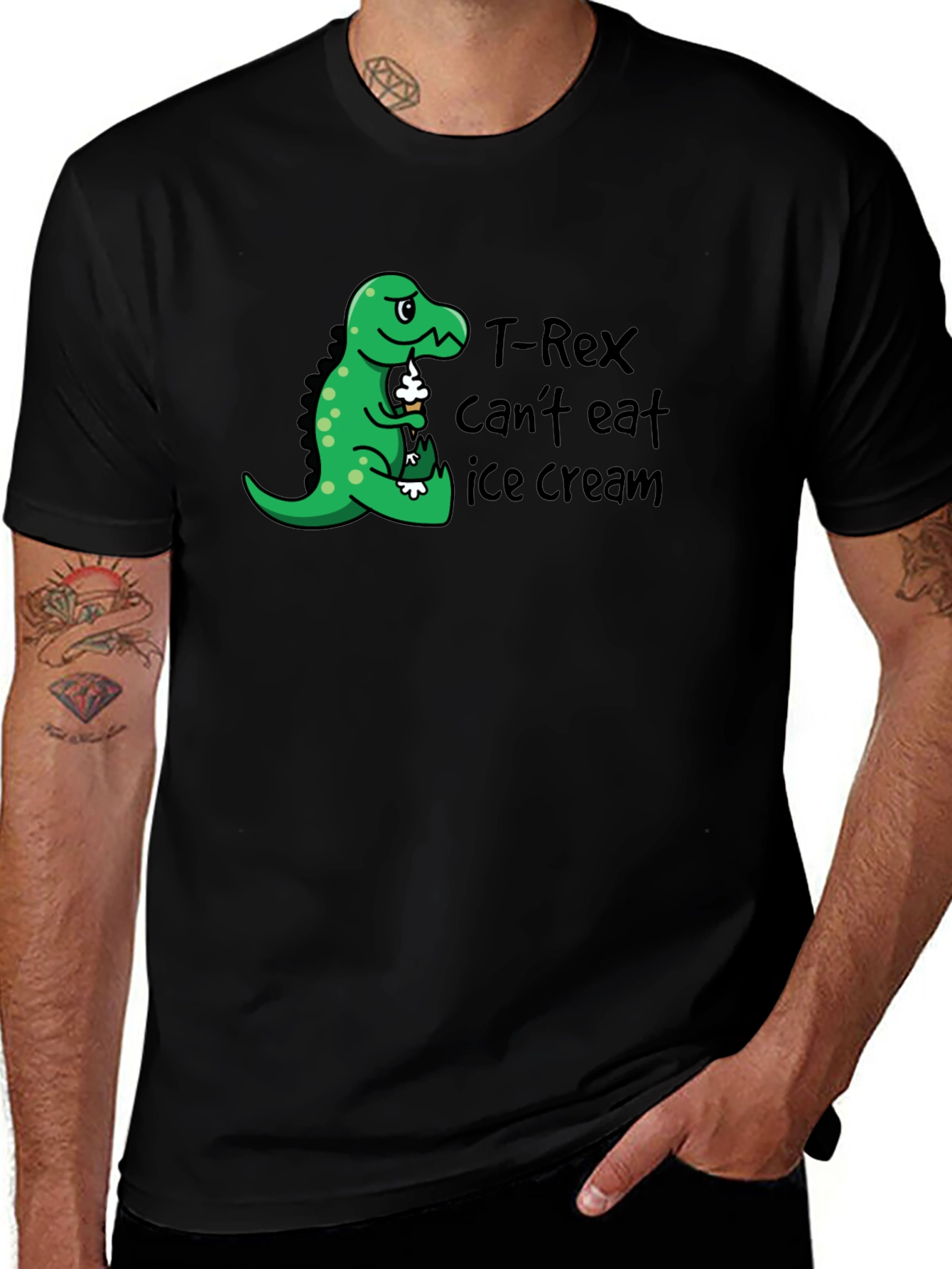 Variant 15 of T-Rex Can't Eat Ice Cream Graphic T-Shirt