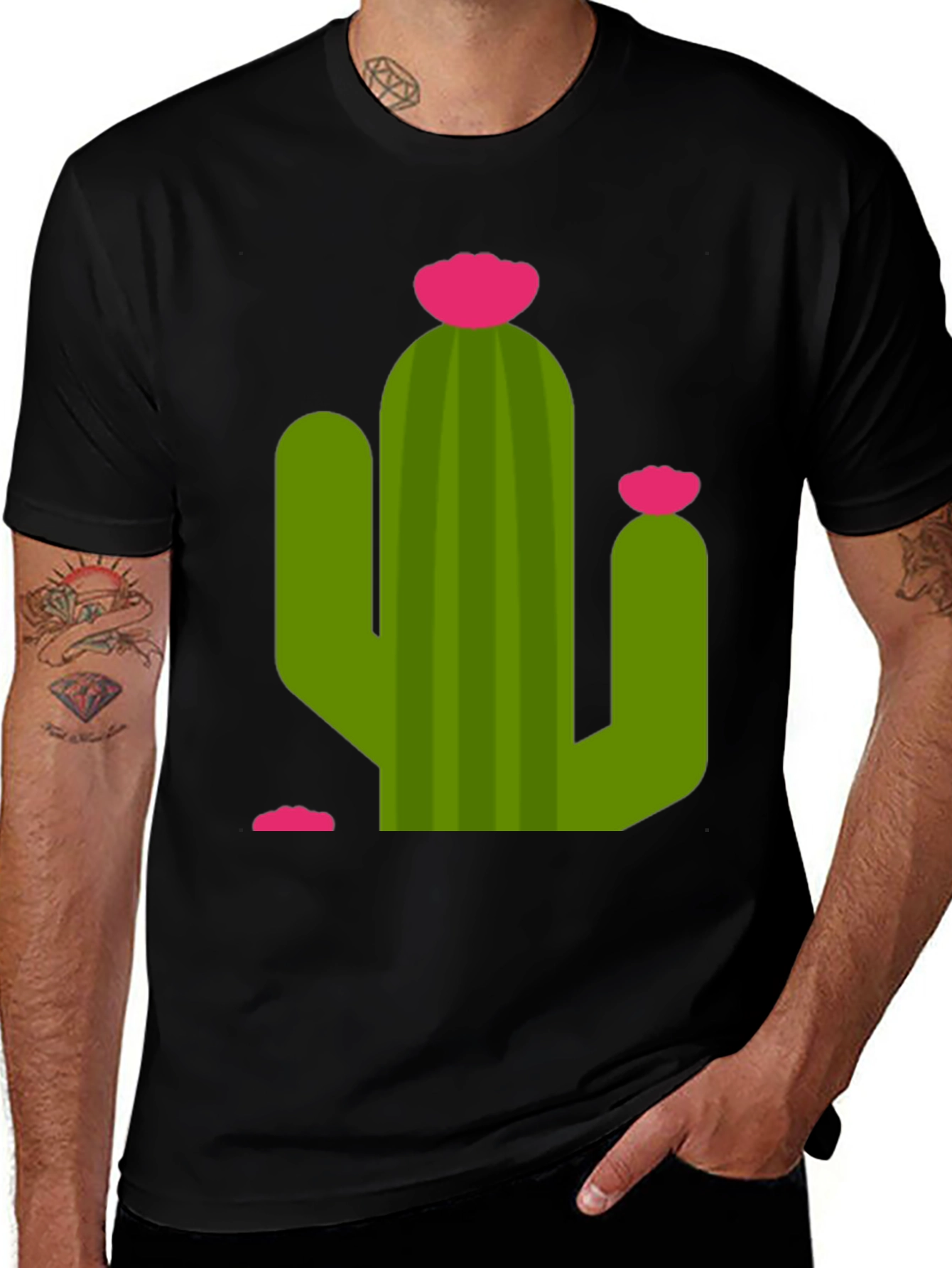 Variant 25 of Cactus Graphic Tee - Desert Bloom Style