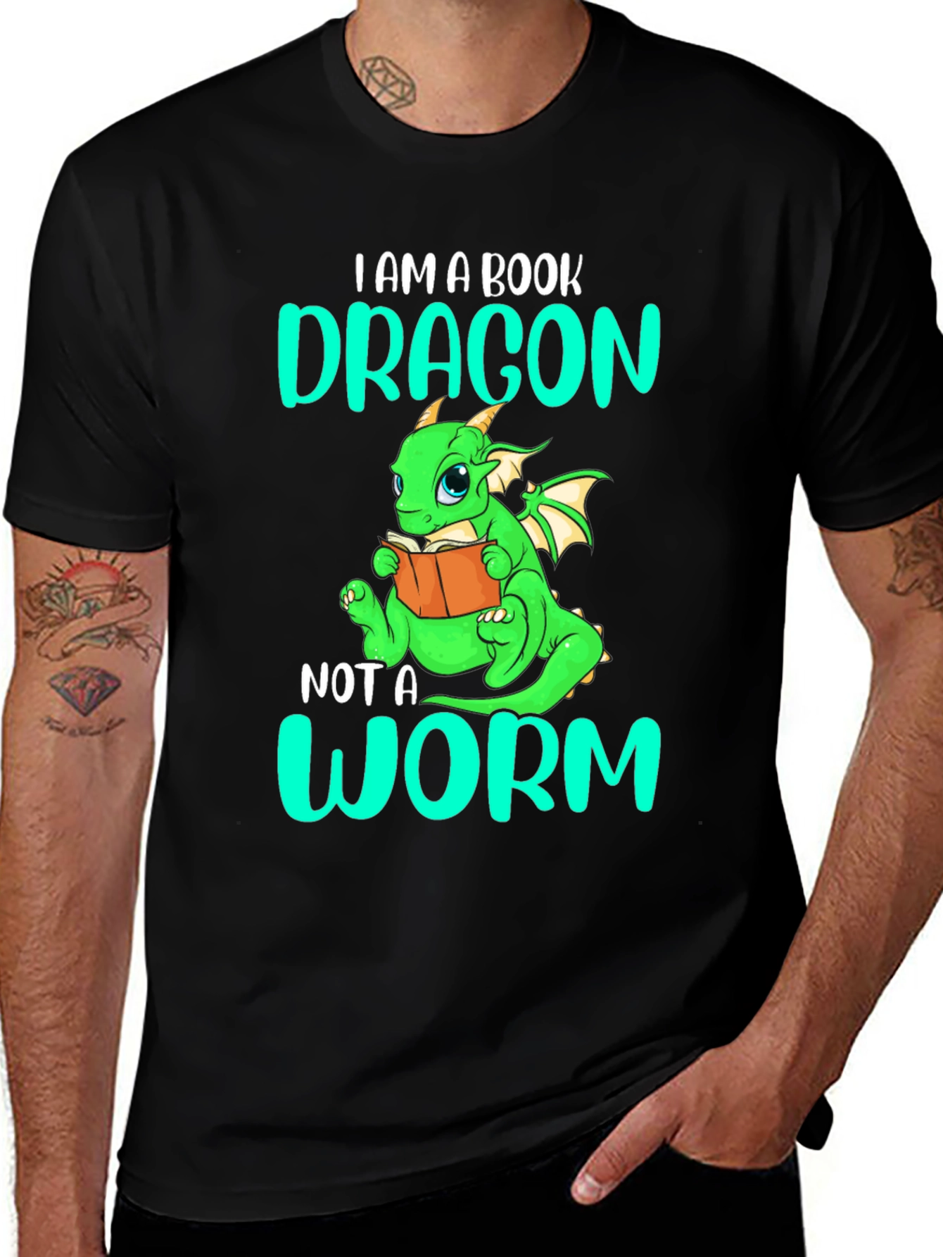 Variant 8 of Book Dragon Graphic T-Shirt