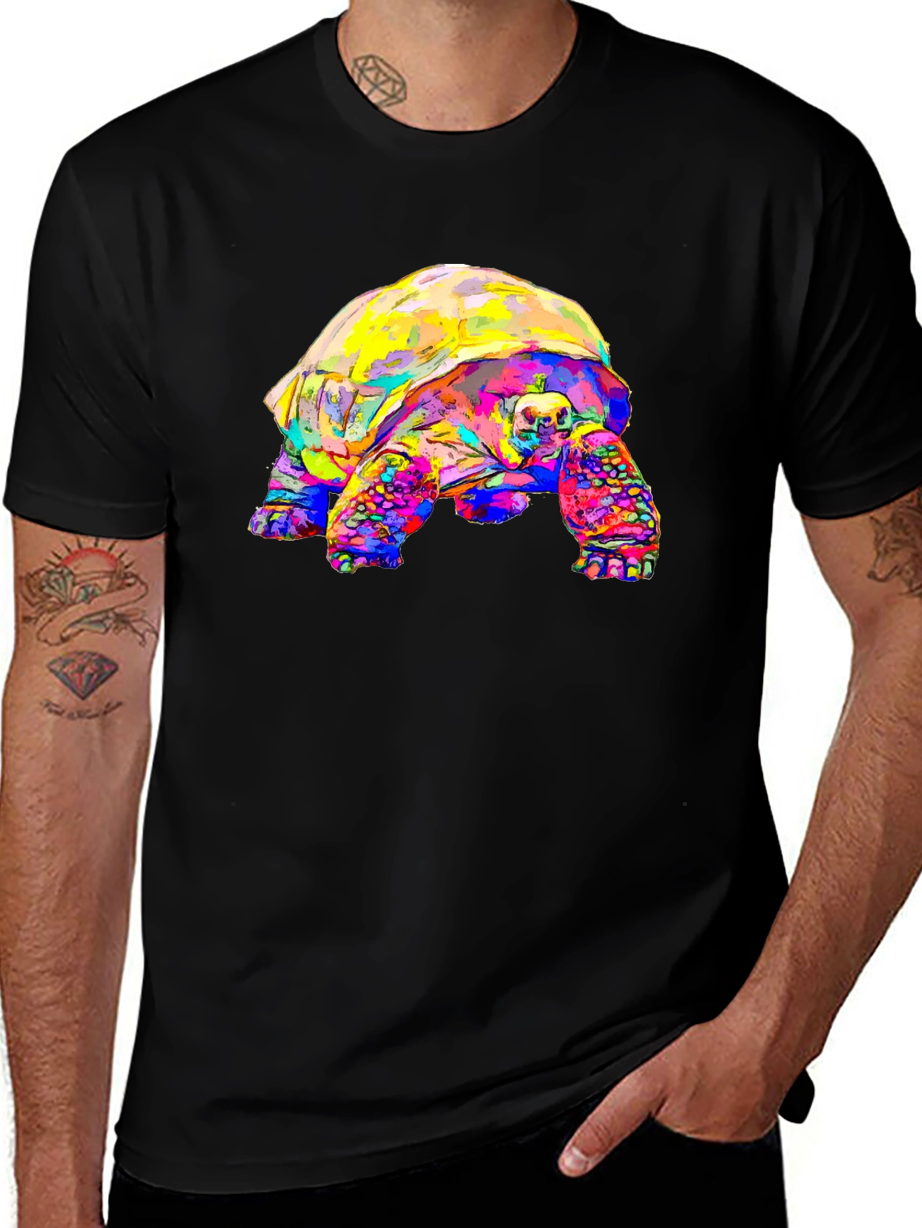 Variant 20 of Vibrant Tortoise Graphic T-Shirt - Unique Animal Print