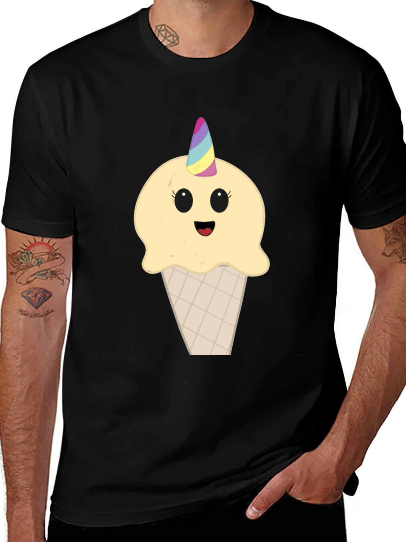 Variant 22 of Unicorn Ice Cream Graphic Tee - Soft Cotton Blend