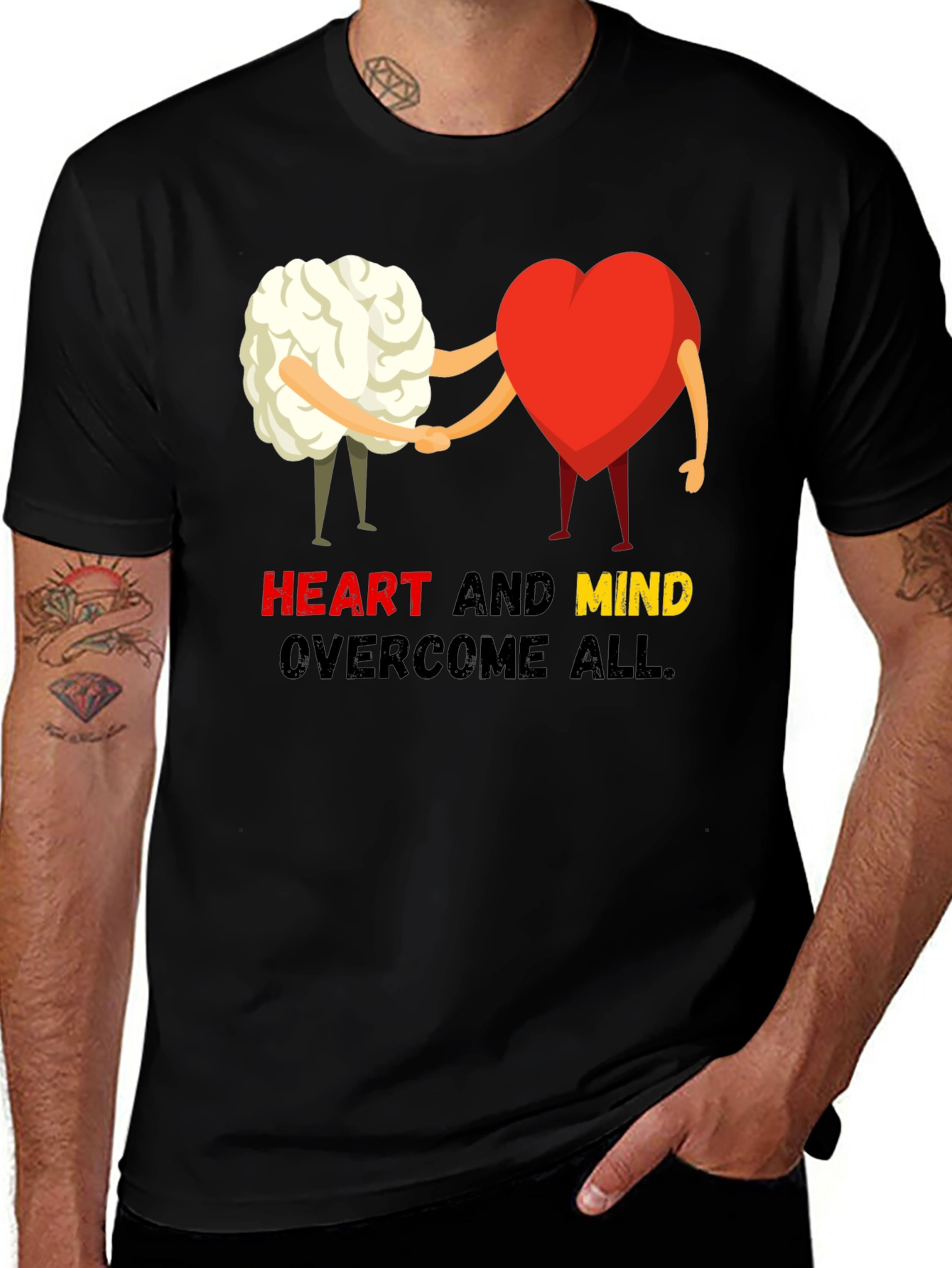 Variant 18 of Heart and Mind Overcome All Graphic T-Shirt