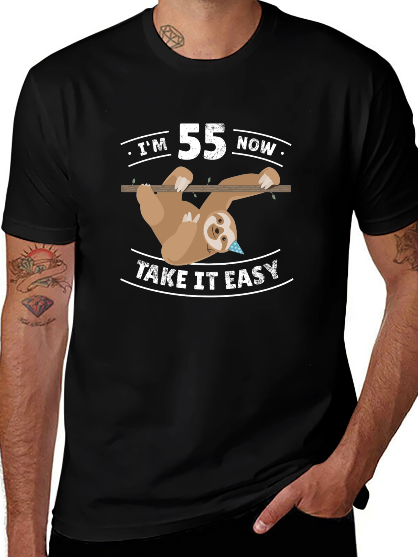 Variant 4 of I'm 55 Now, Take It Easy Sloth T-Shirt