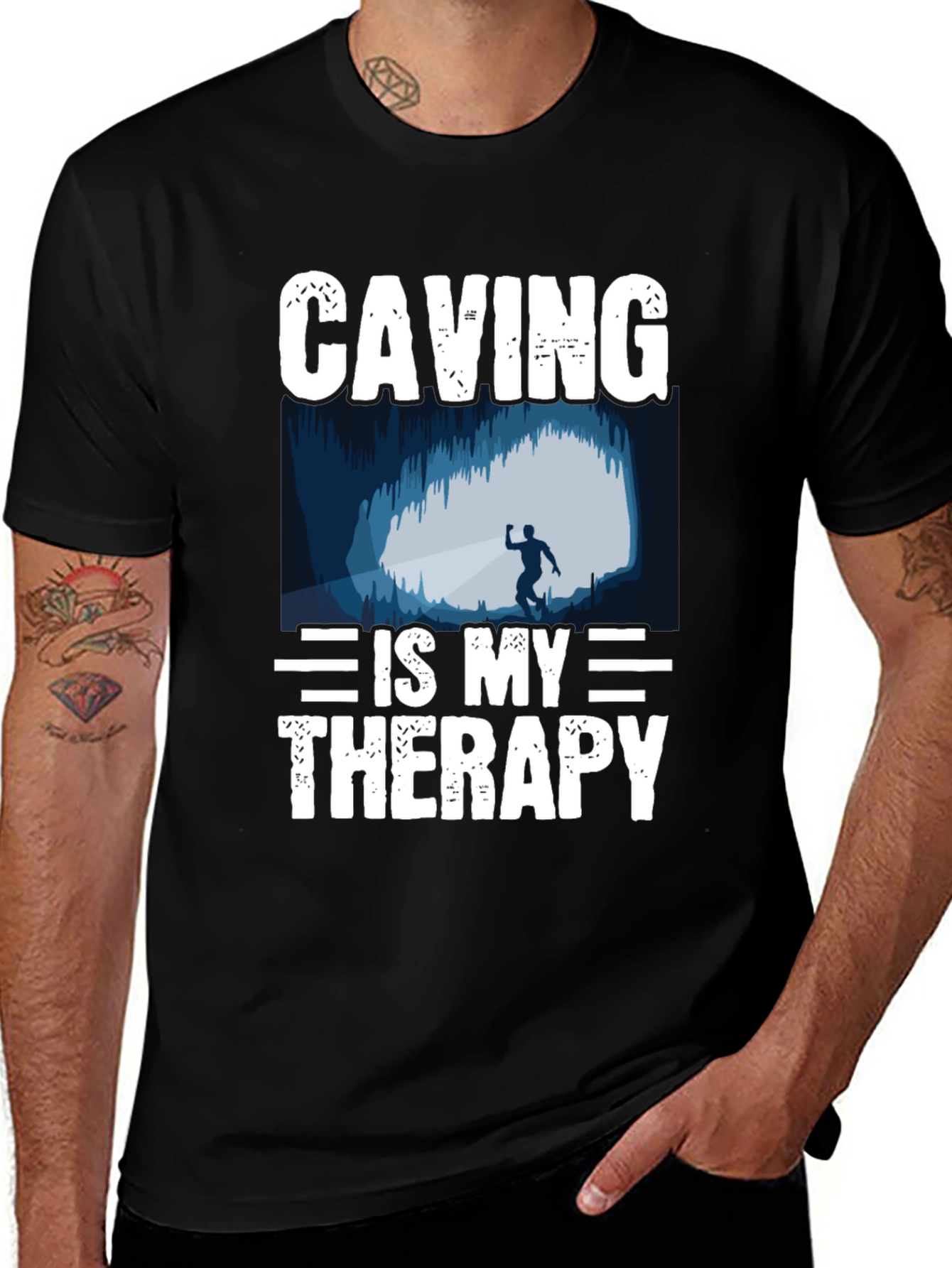 Variant 19 of Caving is My Therapy T-Shirt