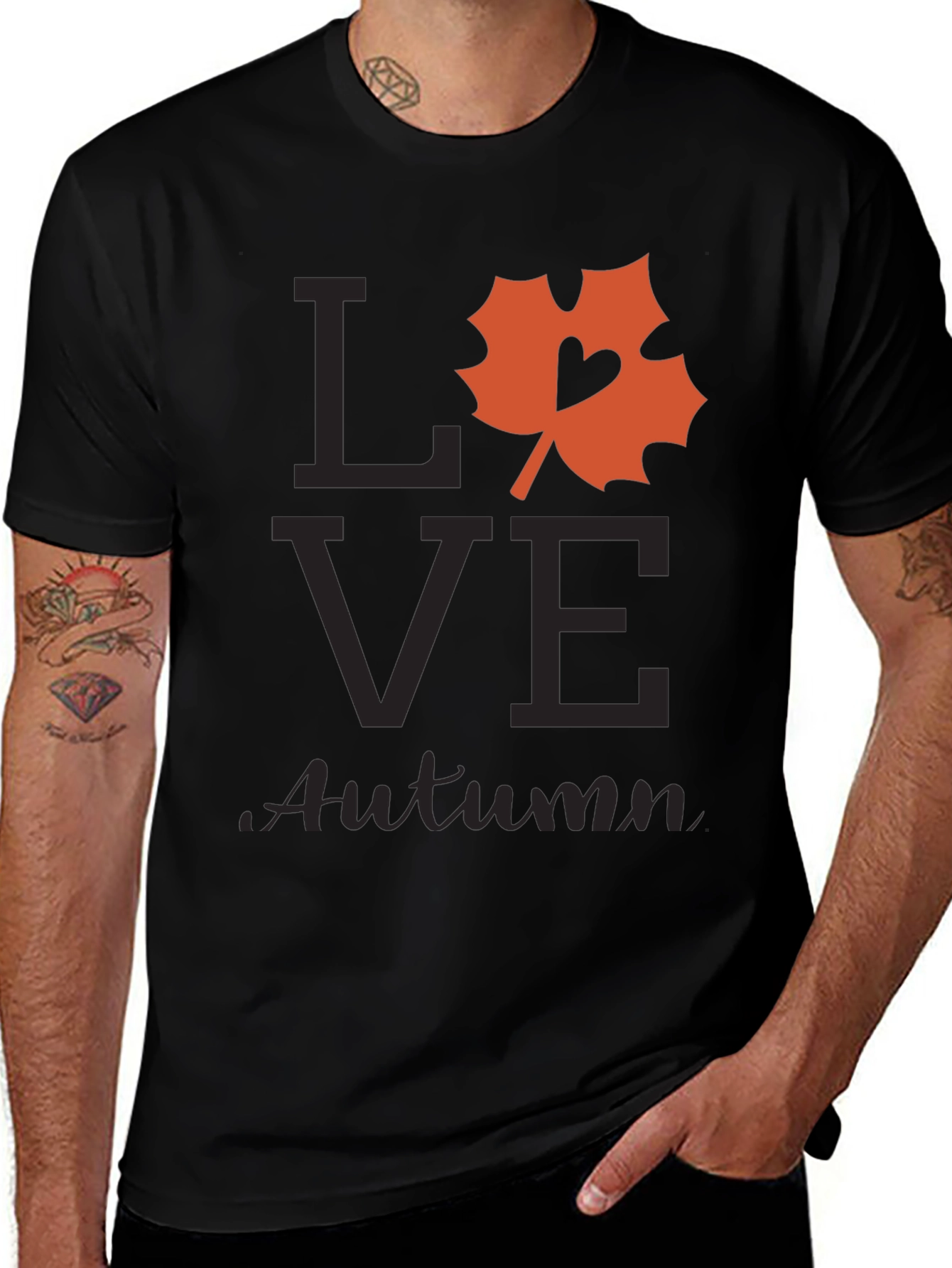 Variant 17 of Love Autumn Graphic Tee - Fall Season Shirt