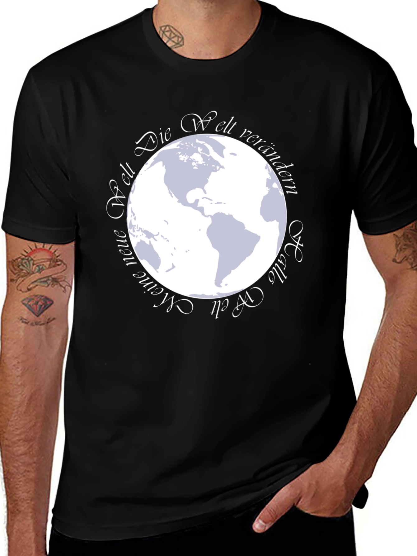 Variant 14 of World Globe T-Shirt - Change the World Tee