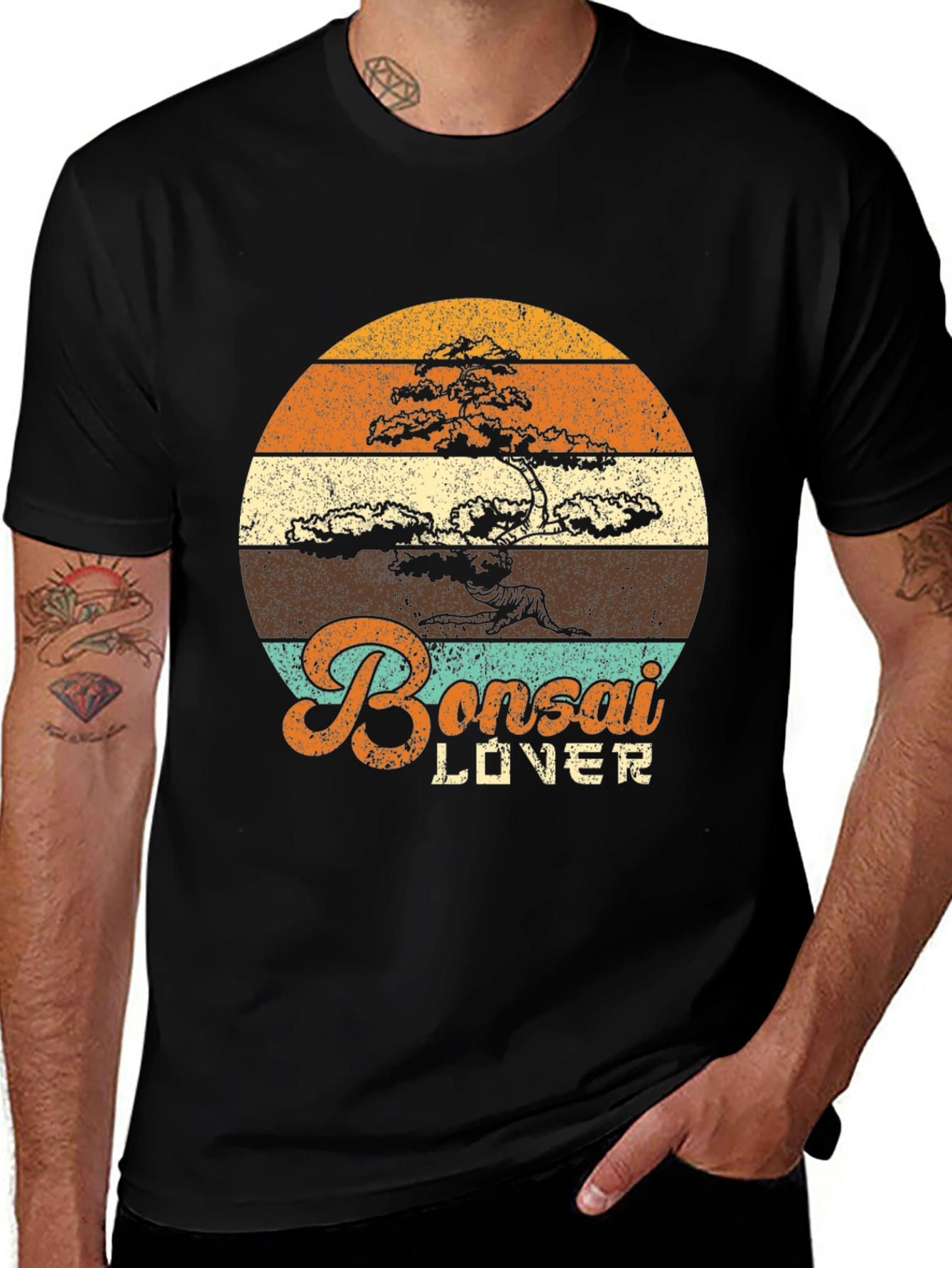 Variant 28 of Retro Bonsai Lover Graphic T-Shirt