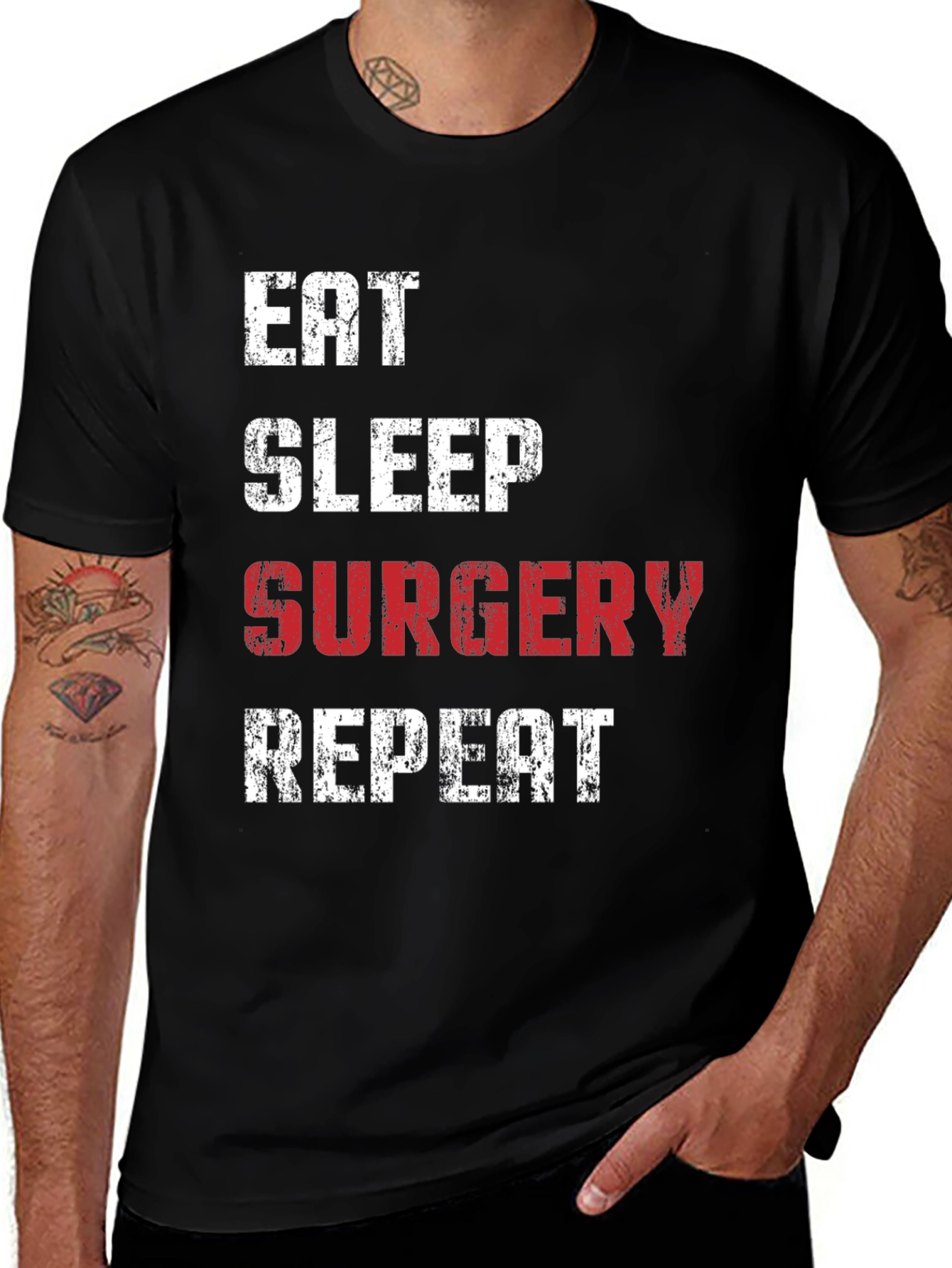 Variant 24 of Eat Sleep Surgery Repeat T-Shirt