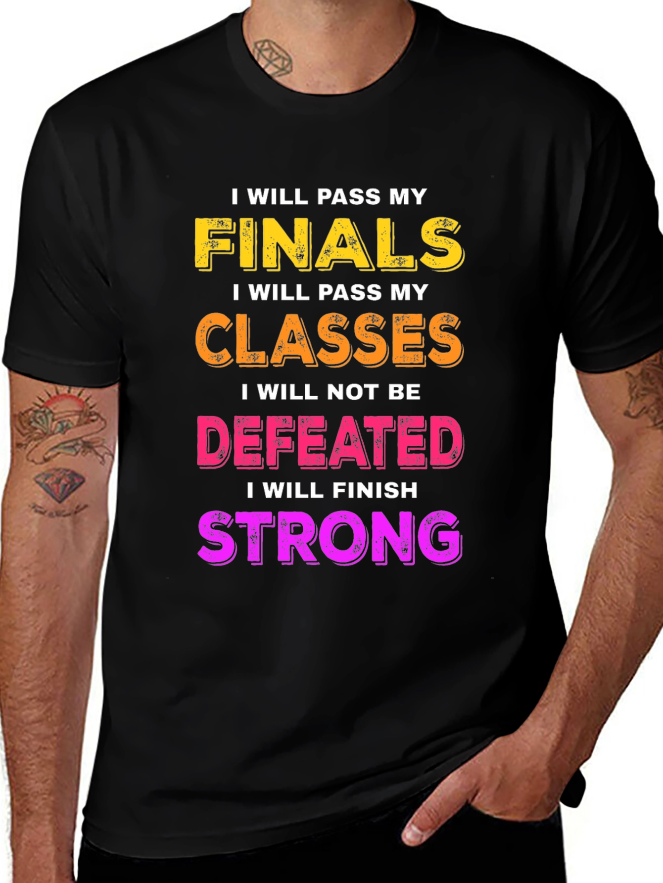 Variant 9 of Motivational Finals T-Shirt - Pass Your Classes Strong!