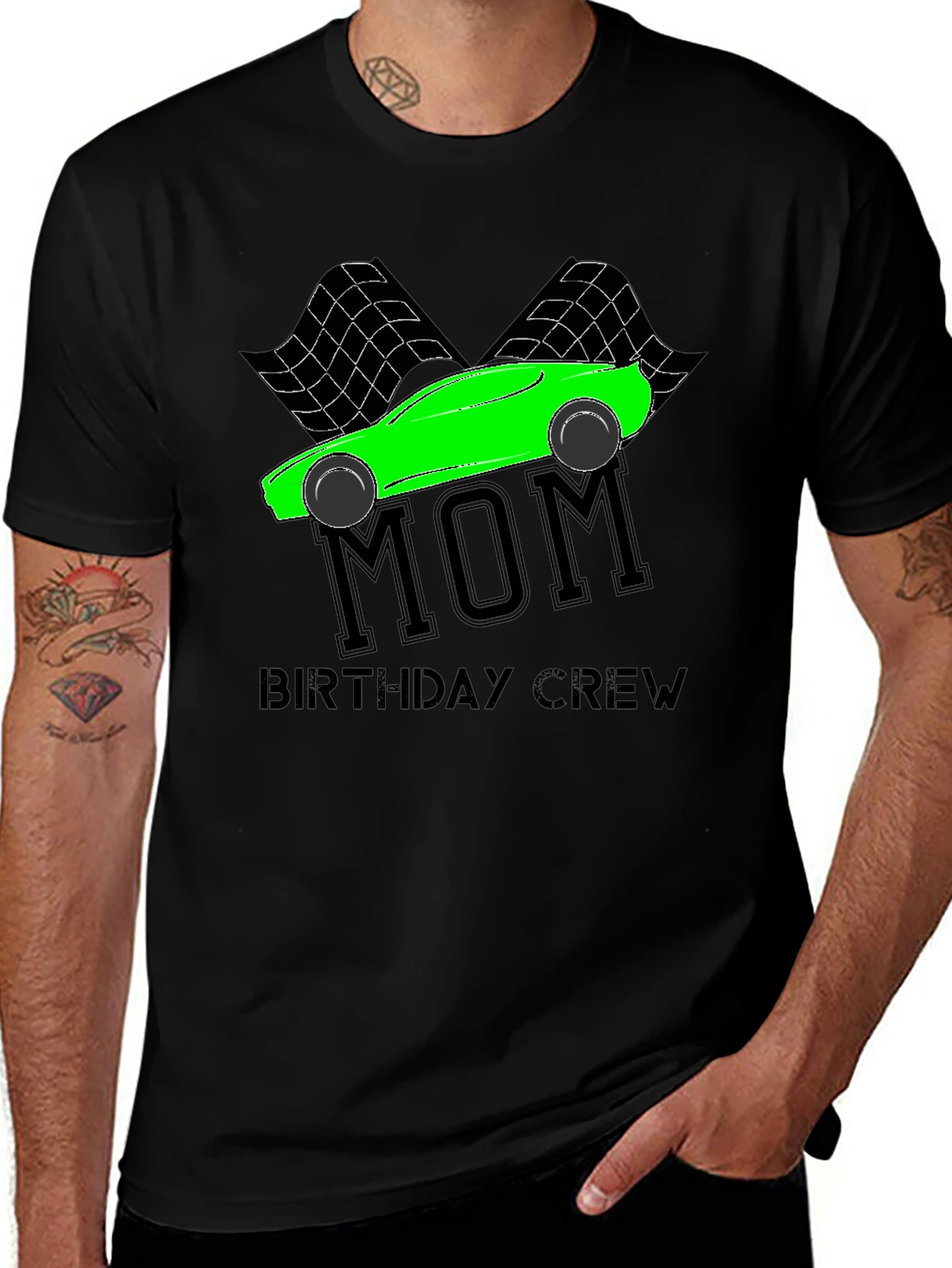 Variant 17 of Mom Birthday Crew Racing T-Shirt
