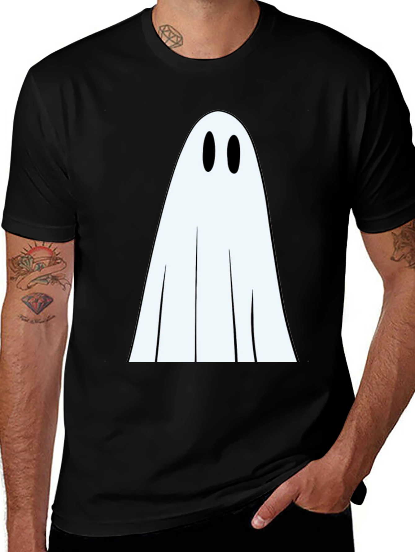 Variant 7 of Ghost Graphic Tee - Spooky Season Shirt