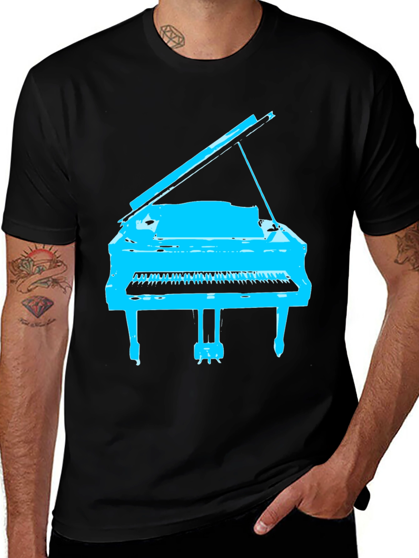 Variant 29 of Piano Graphic Tee - Stylish Music Lover T-Shirt