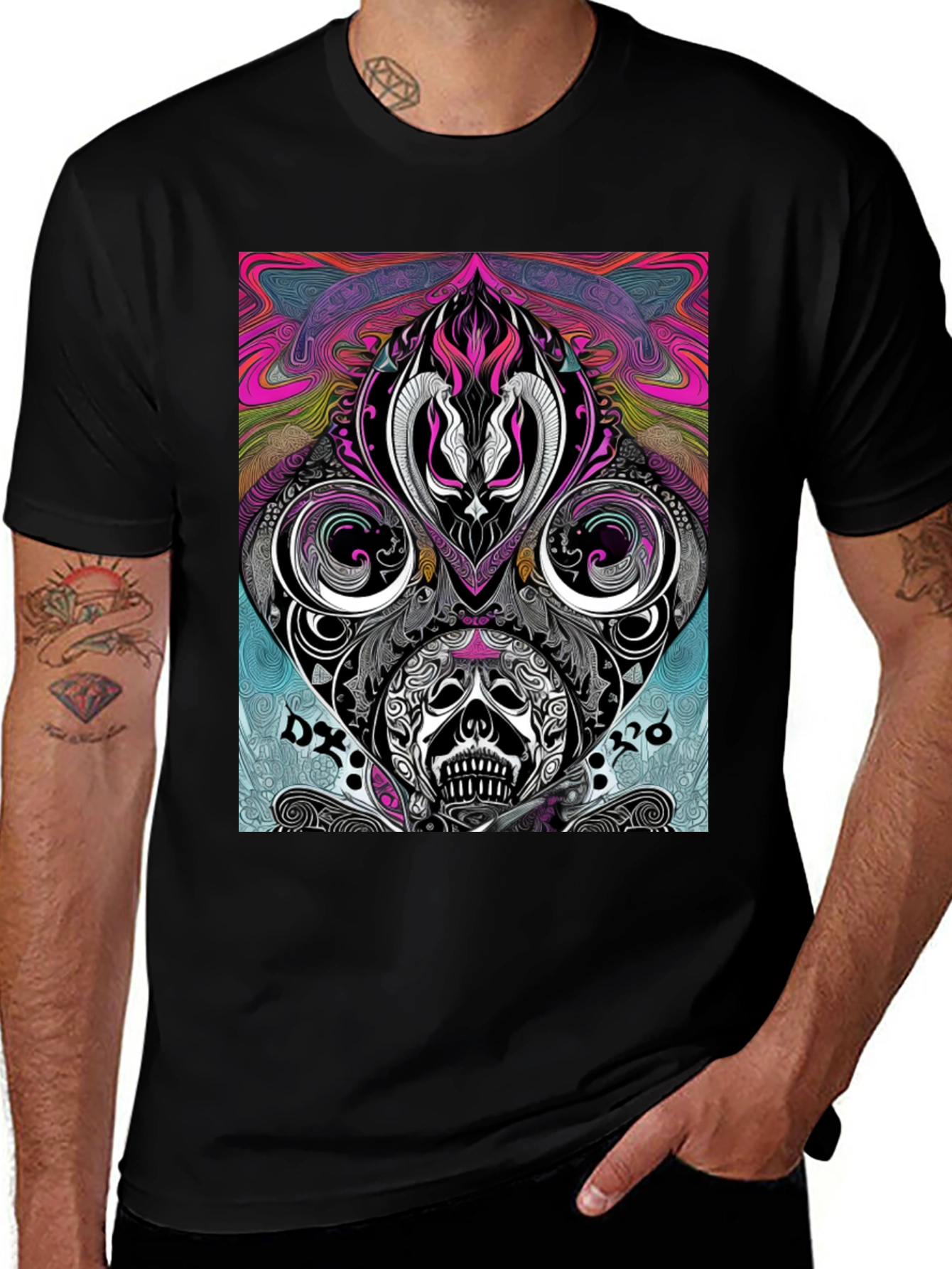 Variant 18 of Psychedelic Skull T-Shirt - Unique Graphic Tee
