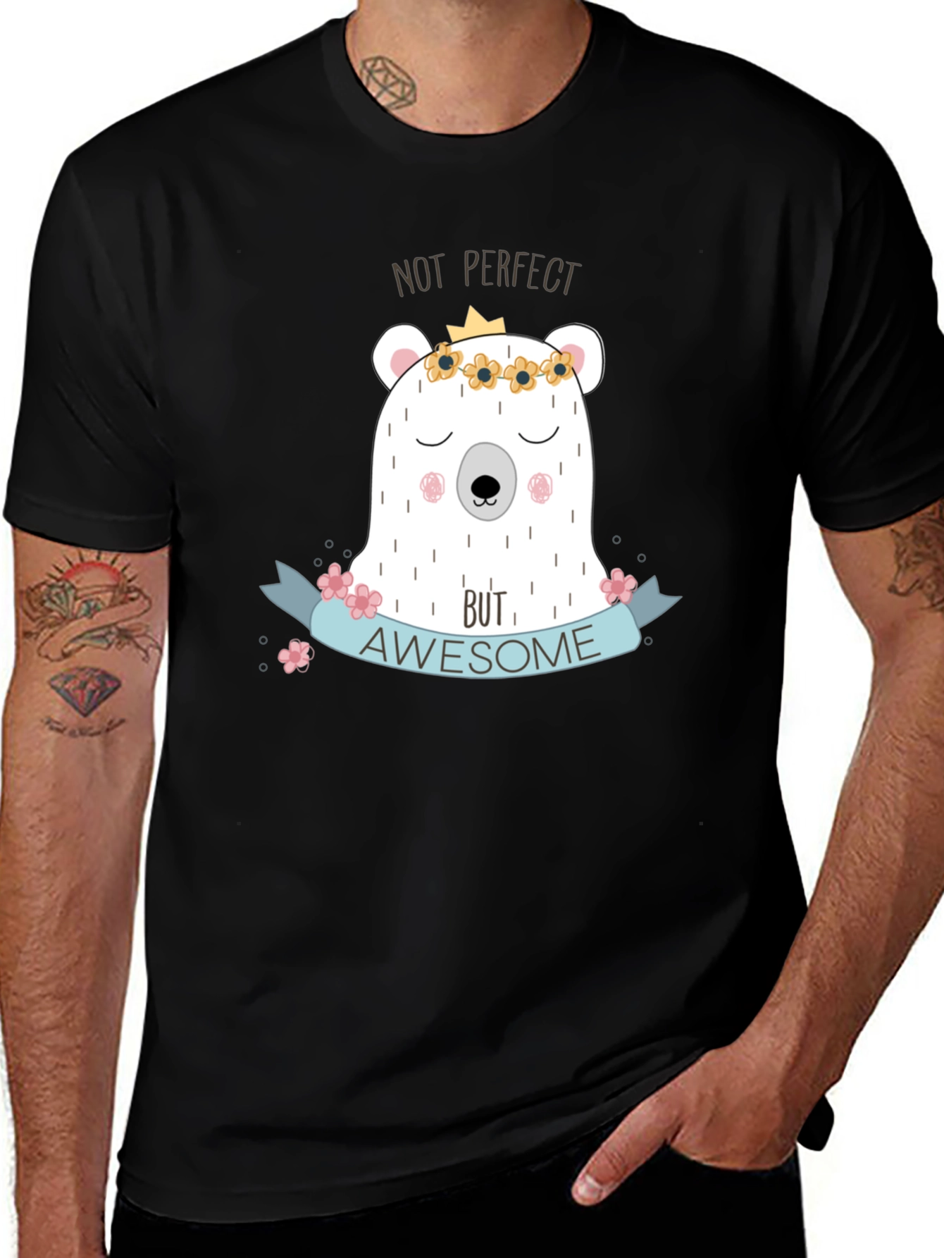 Variant 5 of Not Perfect But Awesome Bear T-Shirt
