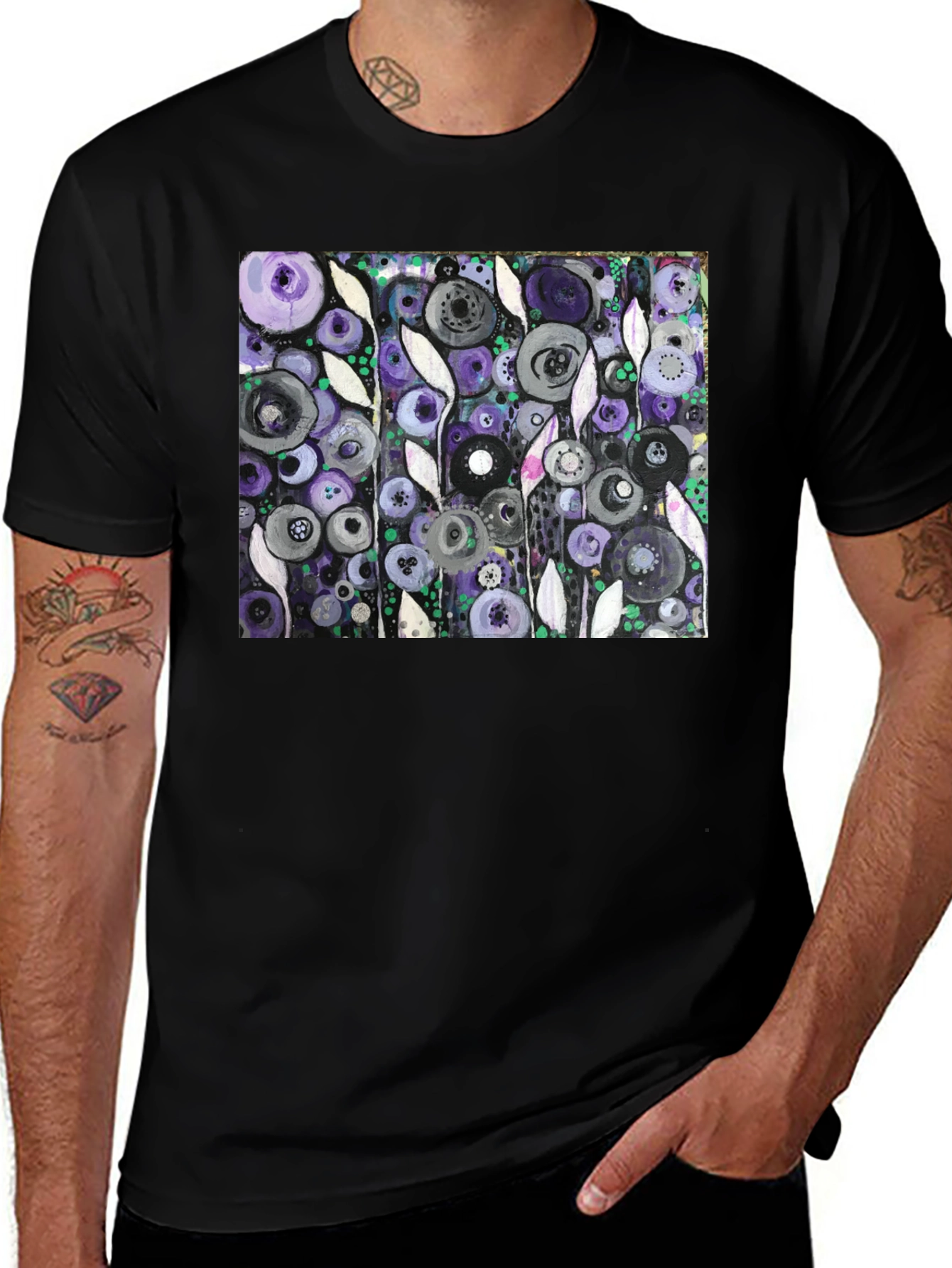 Variant 2 of Abstract Floral T-Shirt