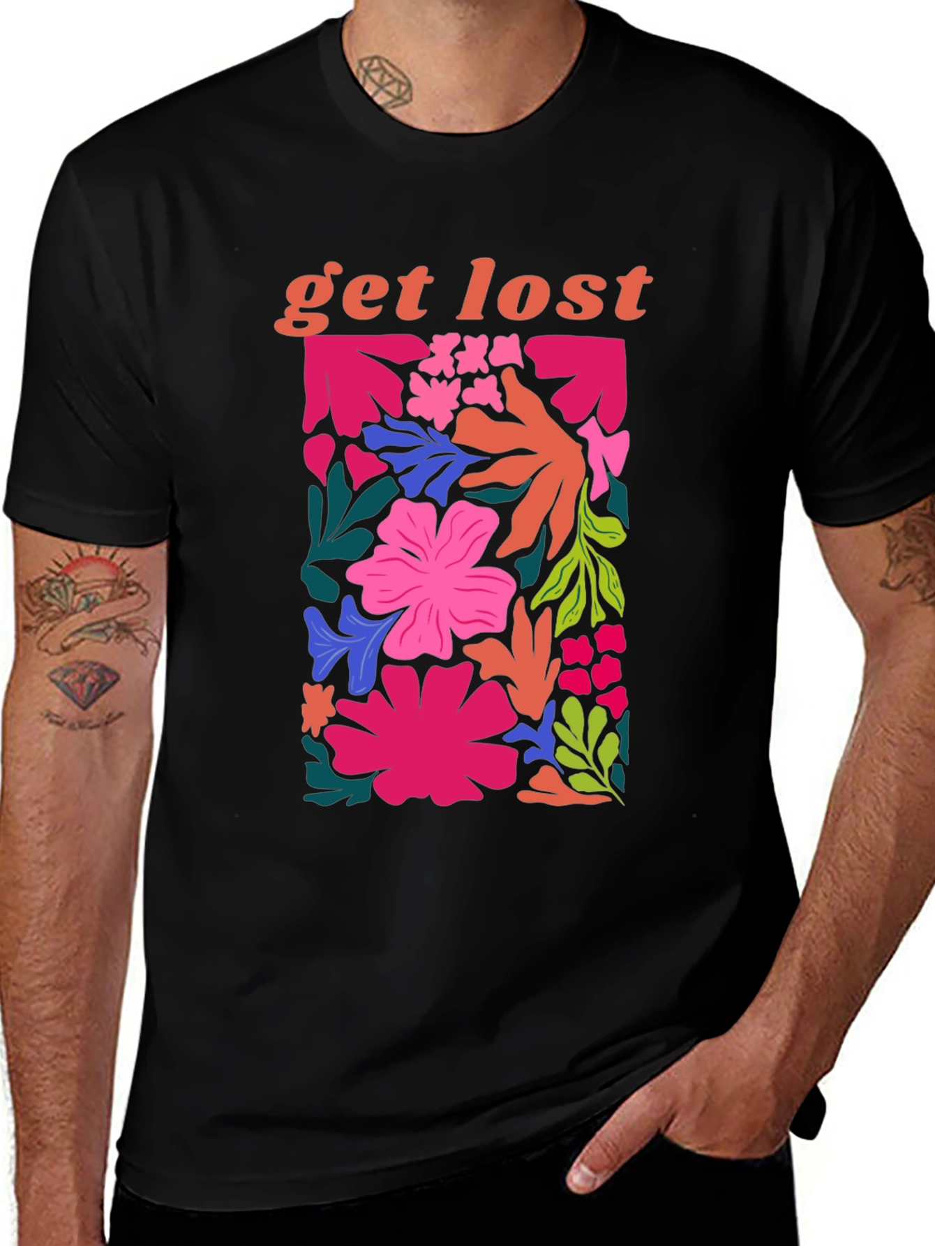 Variant 16 of Get Lost Floral Graphic T-Shirt