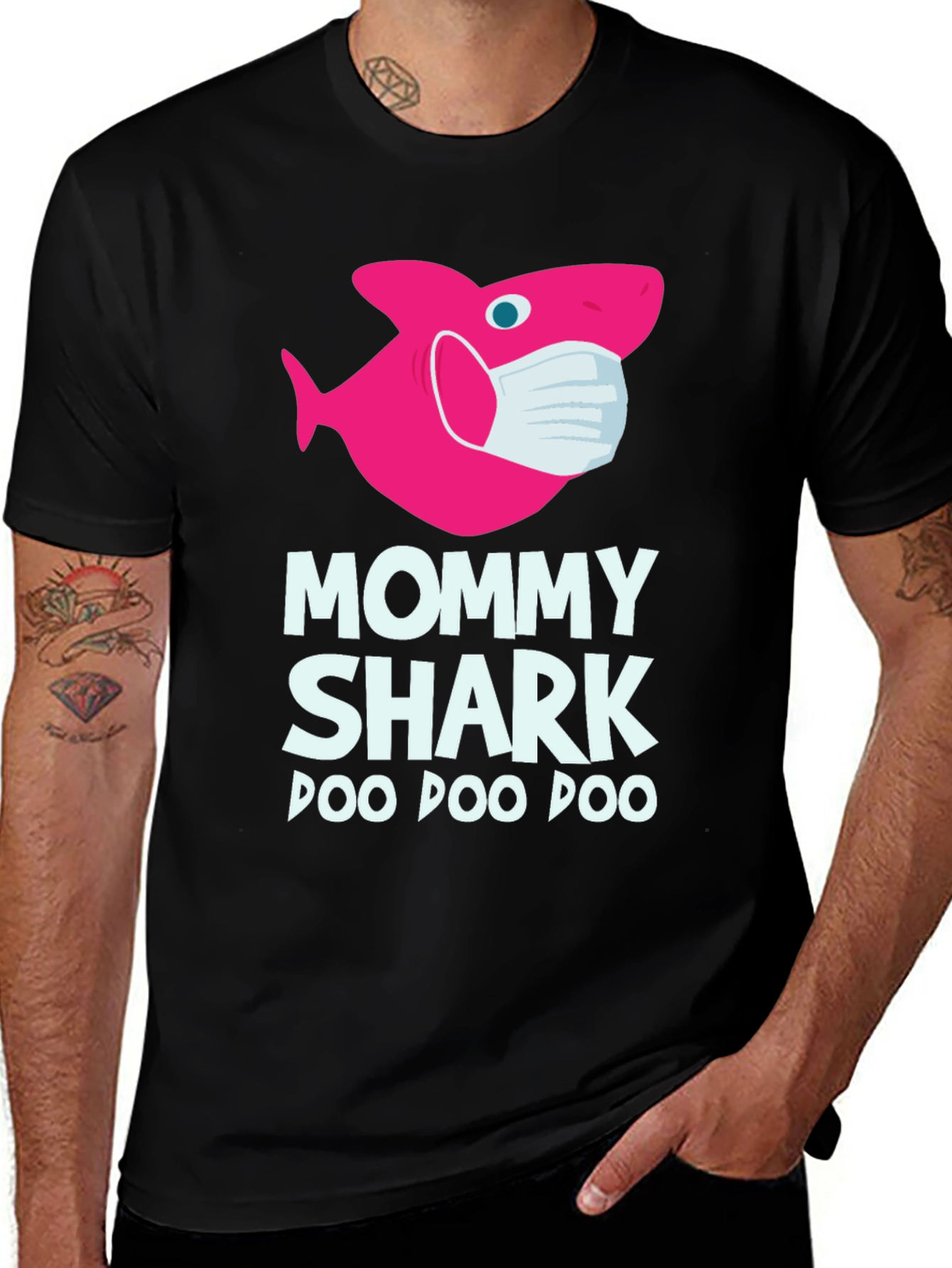 Mommy Shark Doo Doo Doo T-Shirt - Novelty Graphic Tee