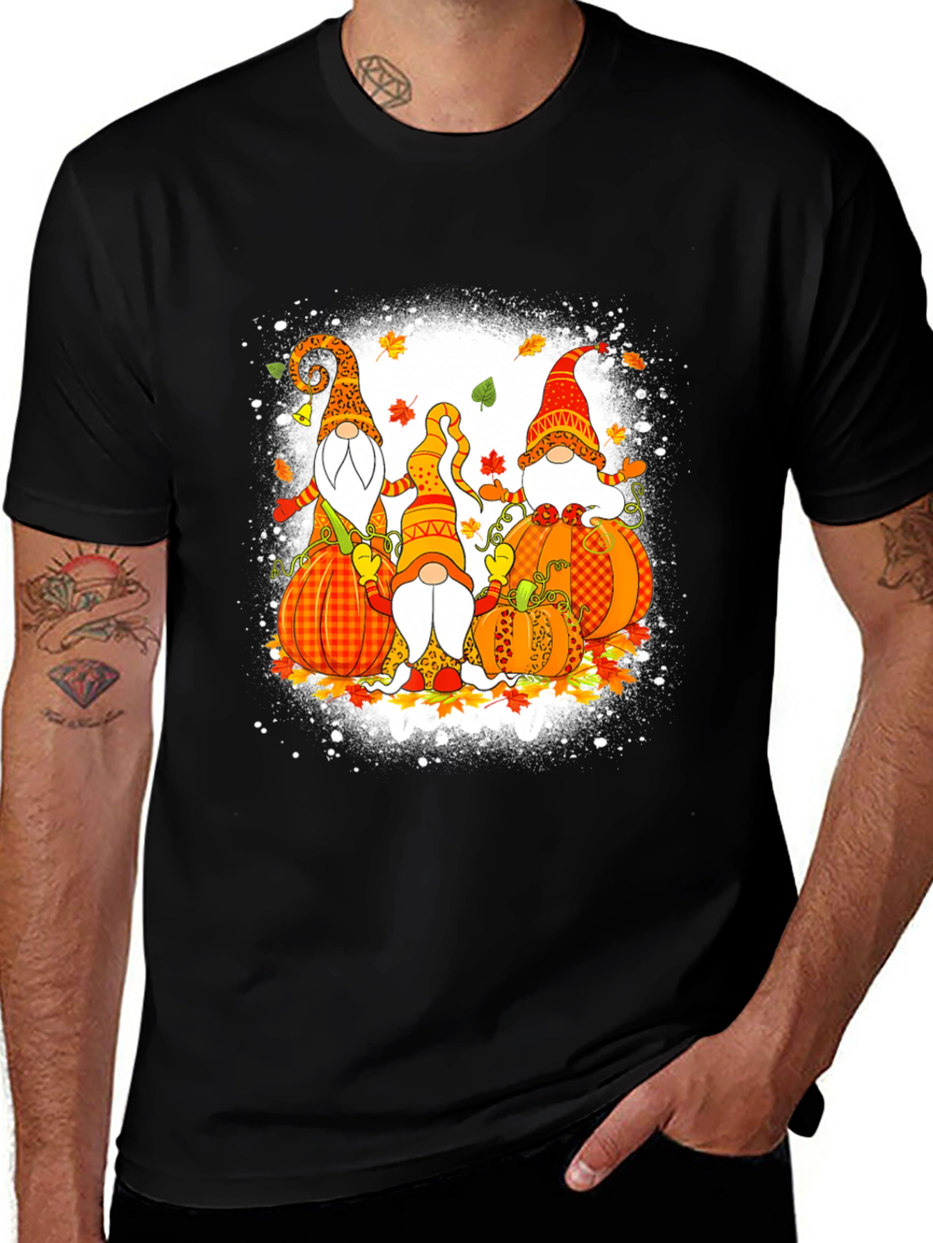Variant 9 of Fall Gnomes & Pumpkins Graphic Tee