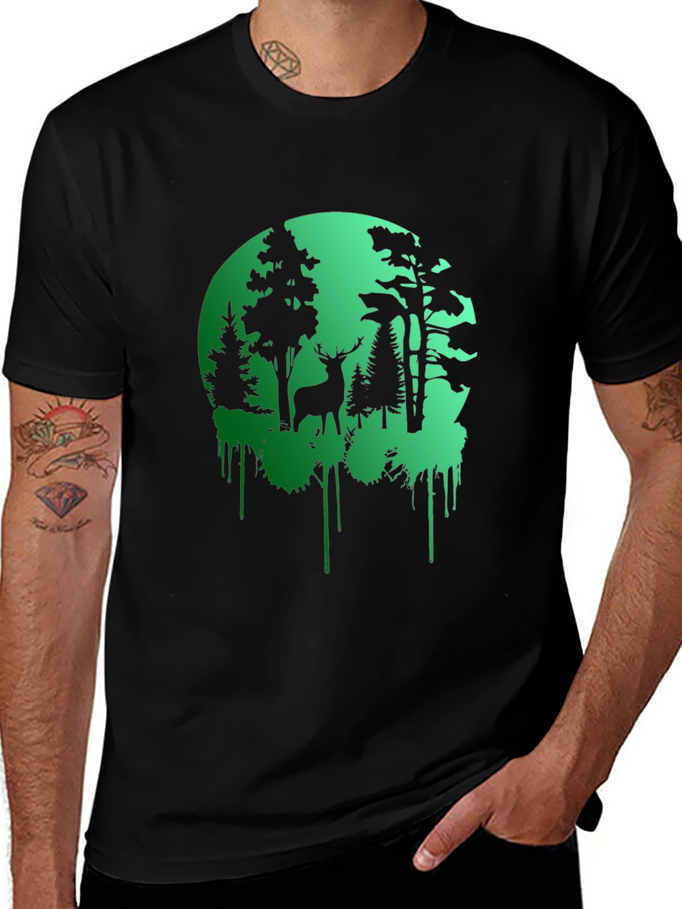 Variant 18 of Nature Deer Graphic T-Shirt
