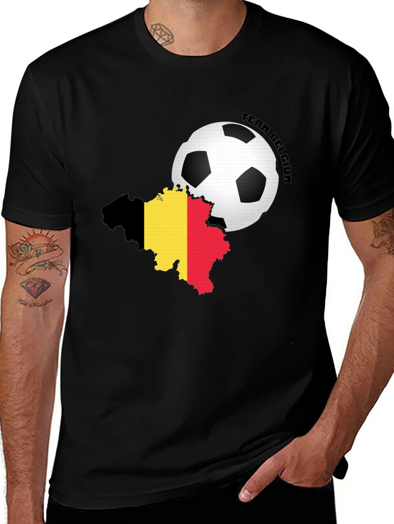 Variant 13 of Belgium Soccer Fan T-Shirt