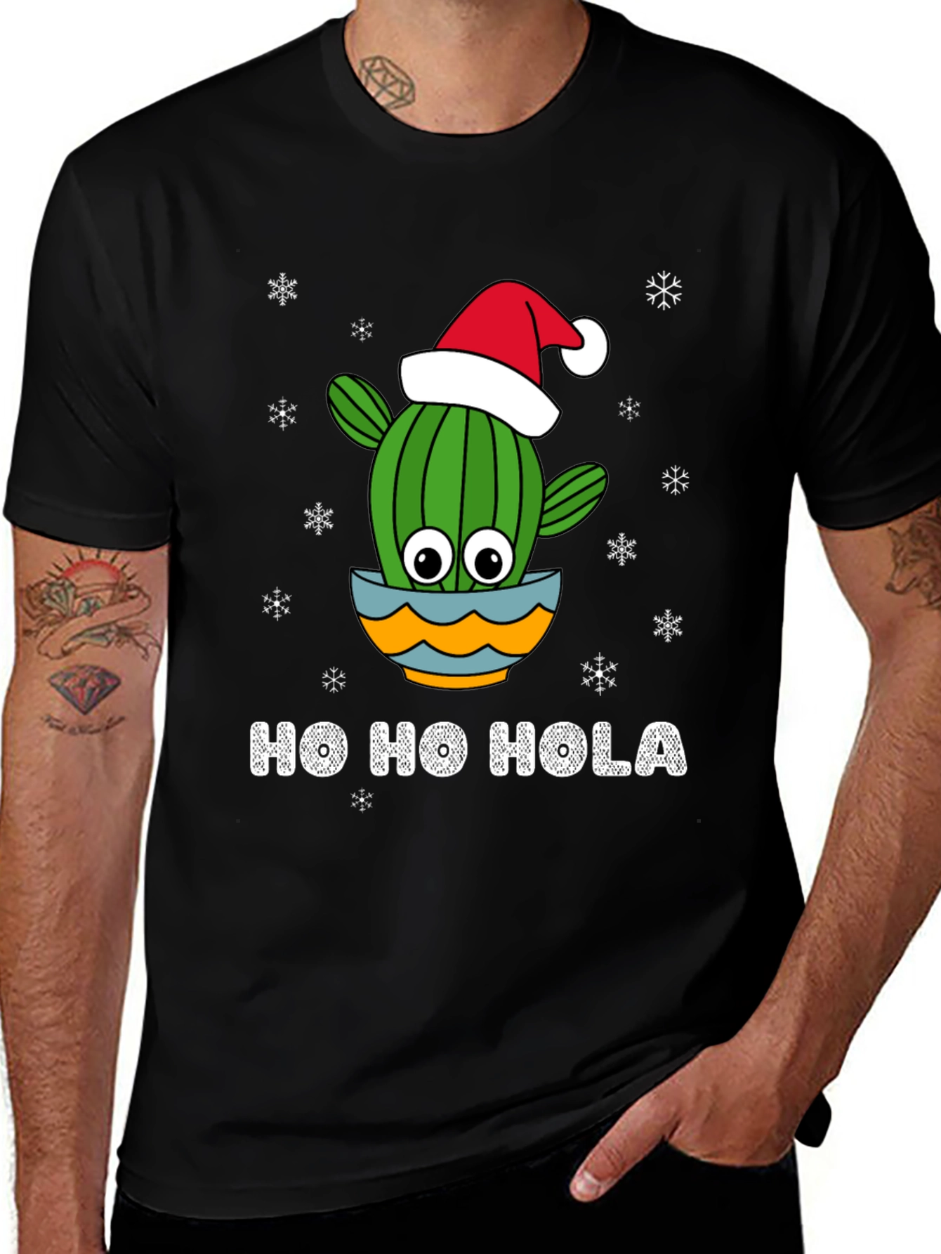 Ho Ho Hola Christmas Cactus T-Shirt