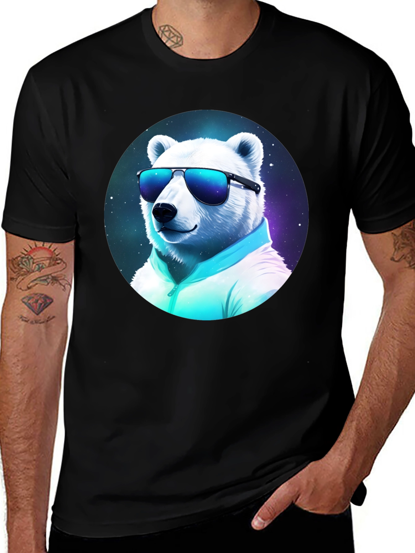 Variant 4 of Cool Polar Bear Graphic Tee