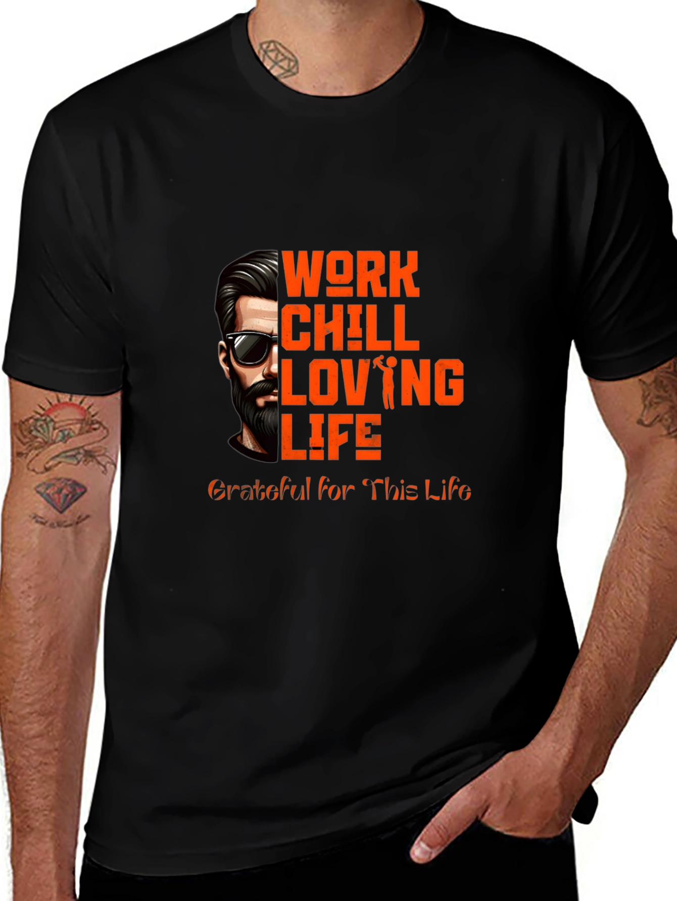 Variant 16 of Work Chill Loving Life Graphic Tee