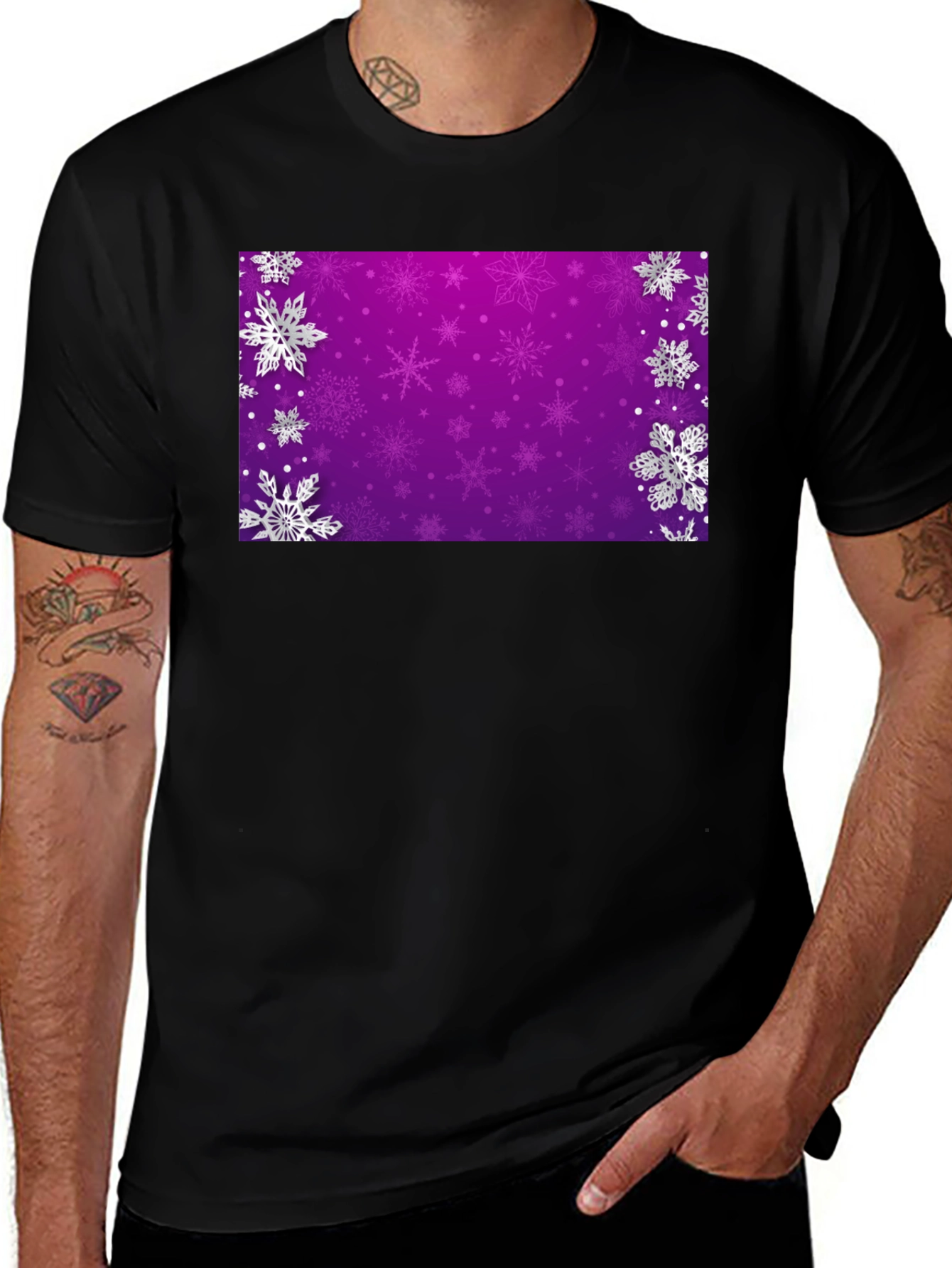 Variant 30 of Snowflake Patterned T-Shirt