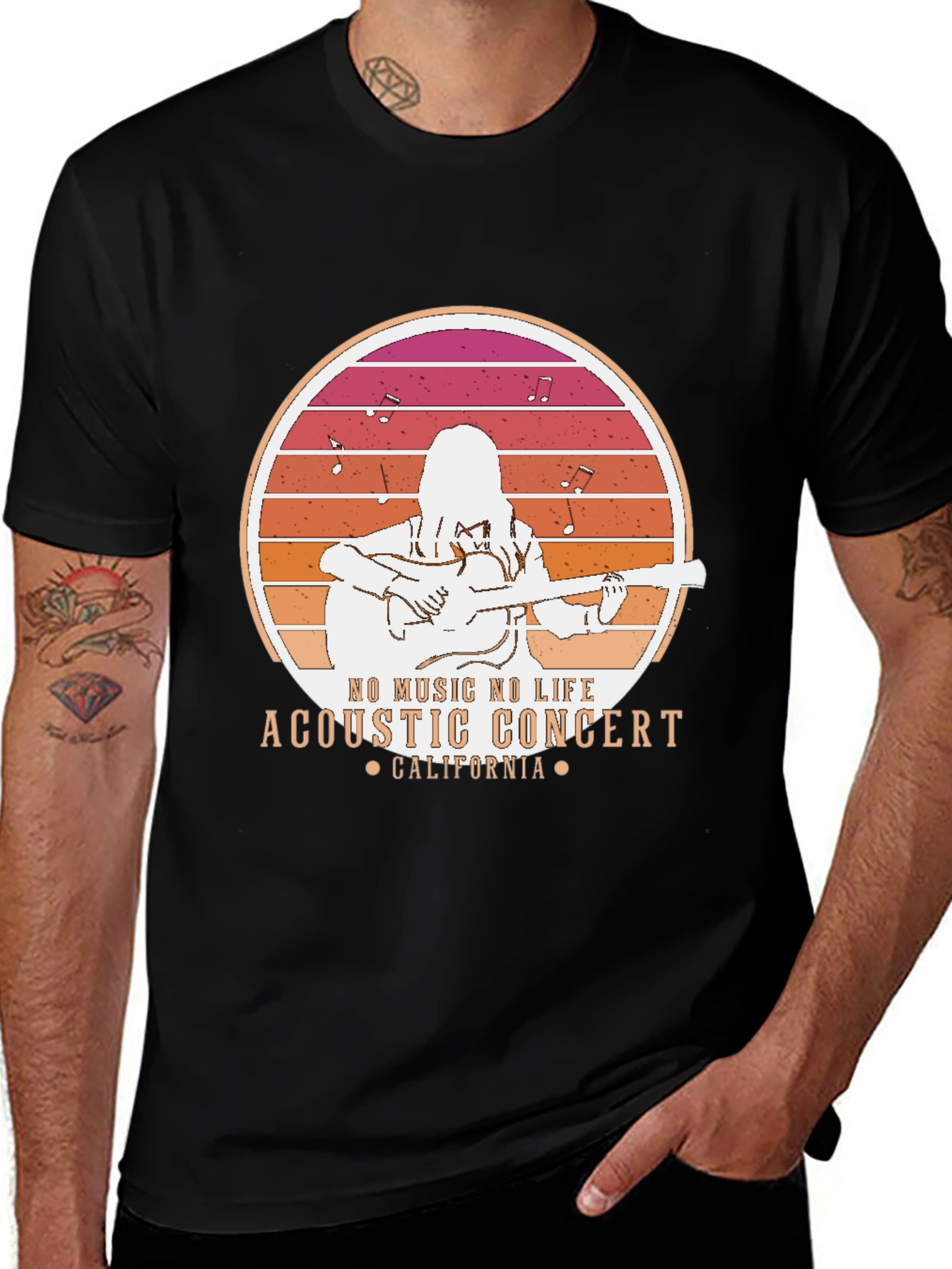 Variant 12 of Acoustic Concert Graphic Tee - California Music Lover Shirt