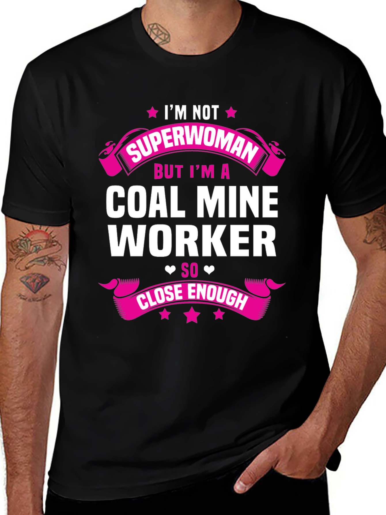 Variant 22 of Coal Mine Worker T-Shirt - Superwoman Alternative