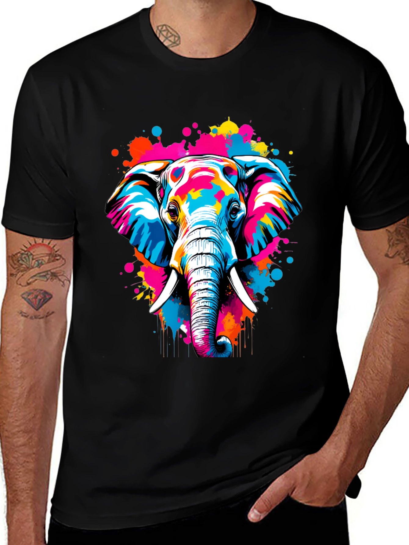 Variant 11 of Vibrant Elephant Graphic Tee
