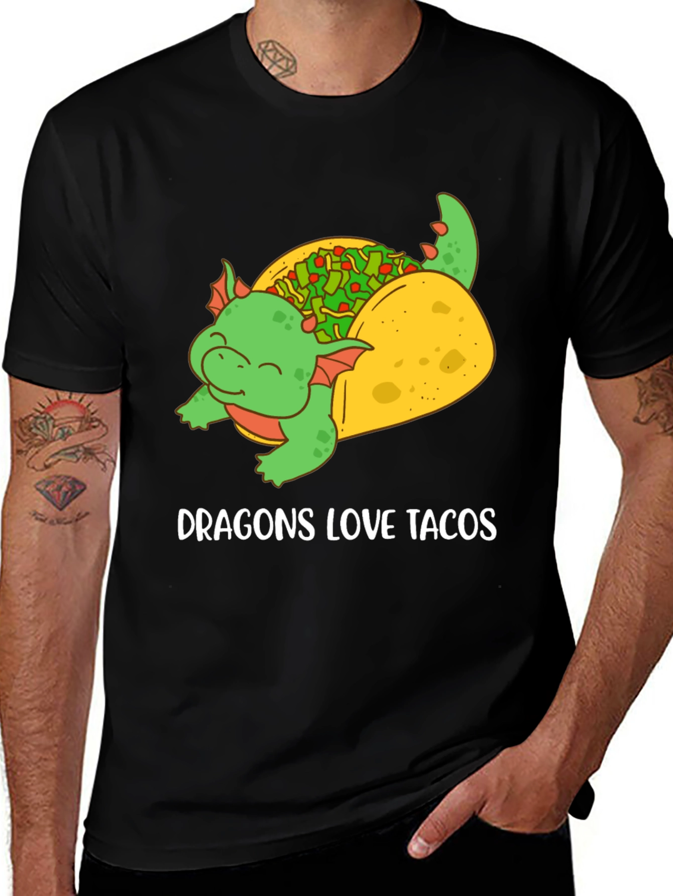 Variant 12 of Dragon Loves Tacos Graphic Tee