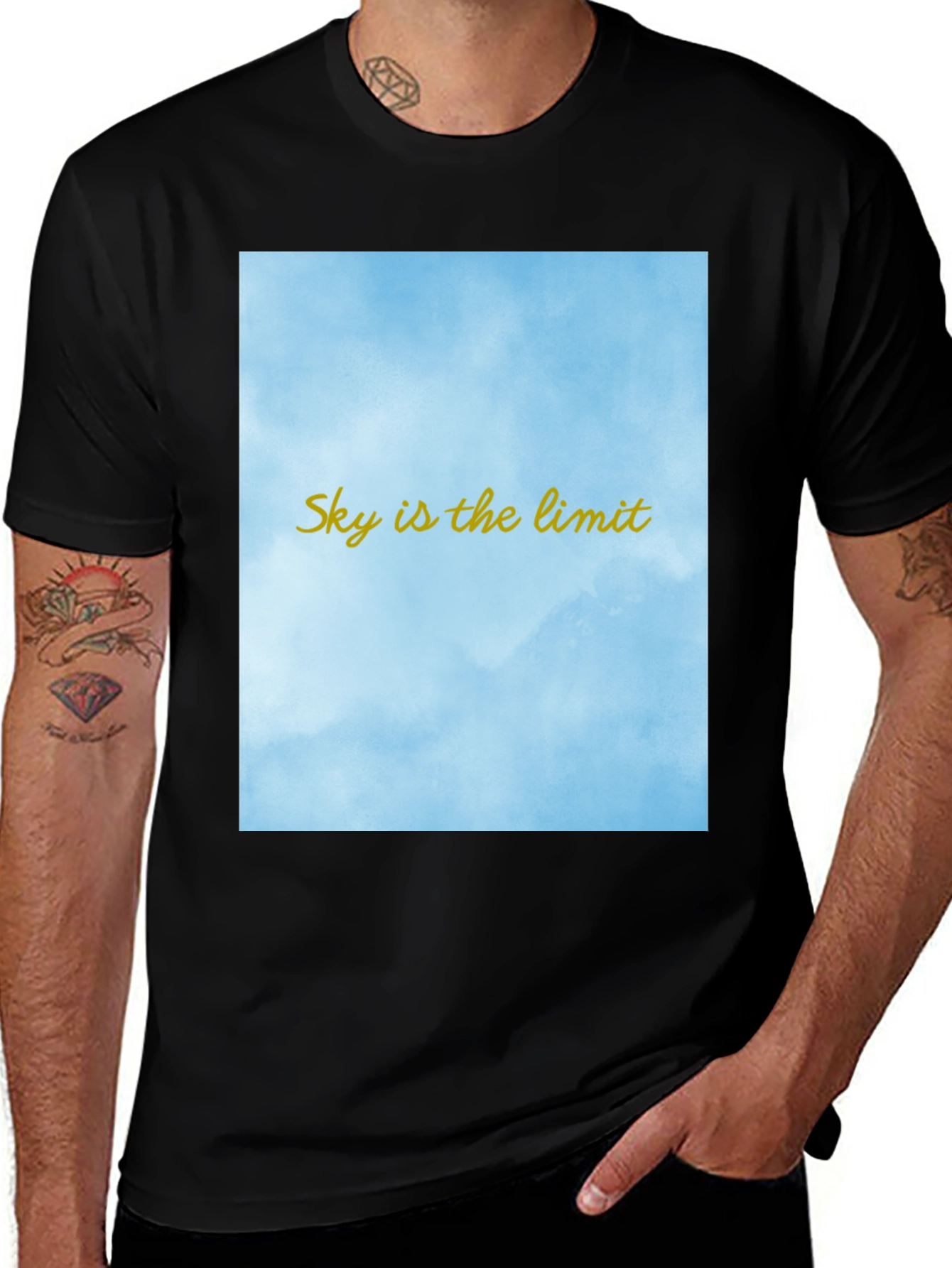 Variant 4 of Sky's the Limit T-Shirt - Motivational Graphic Tee