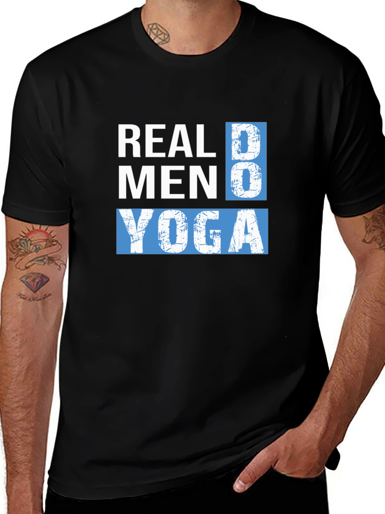 Variant 22 of Real Men Do Yoga Graphic Tee