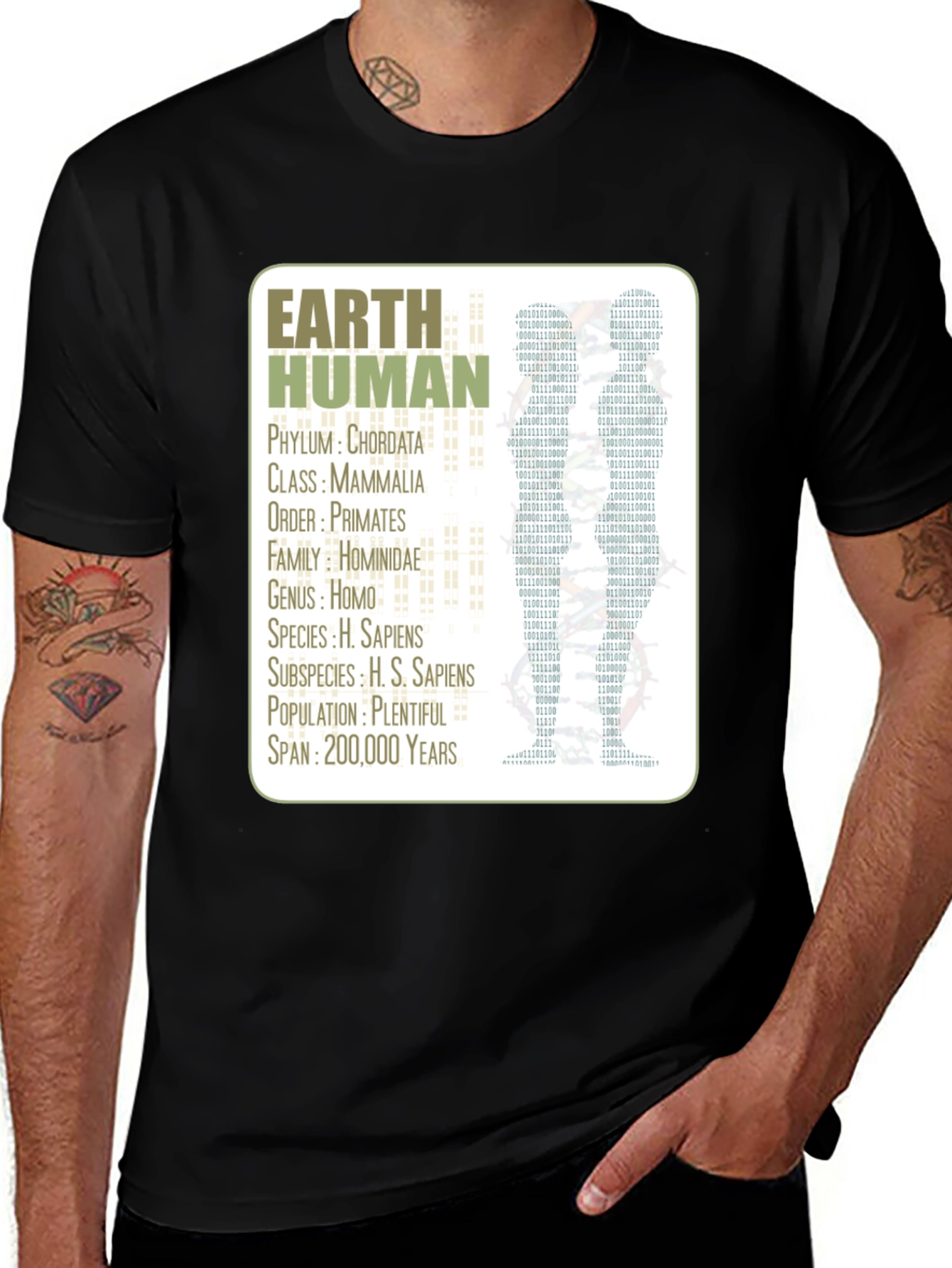 Earth Human Tee - Evolutionary Biology T-Shirt