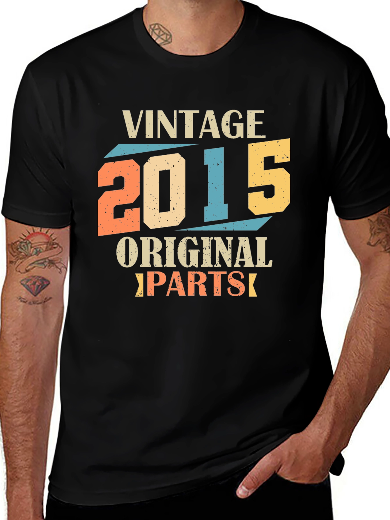 Variant 25 of Vintage 2015 Original Parts Graphic T-Shirt