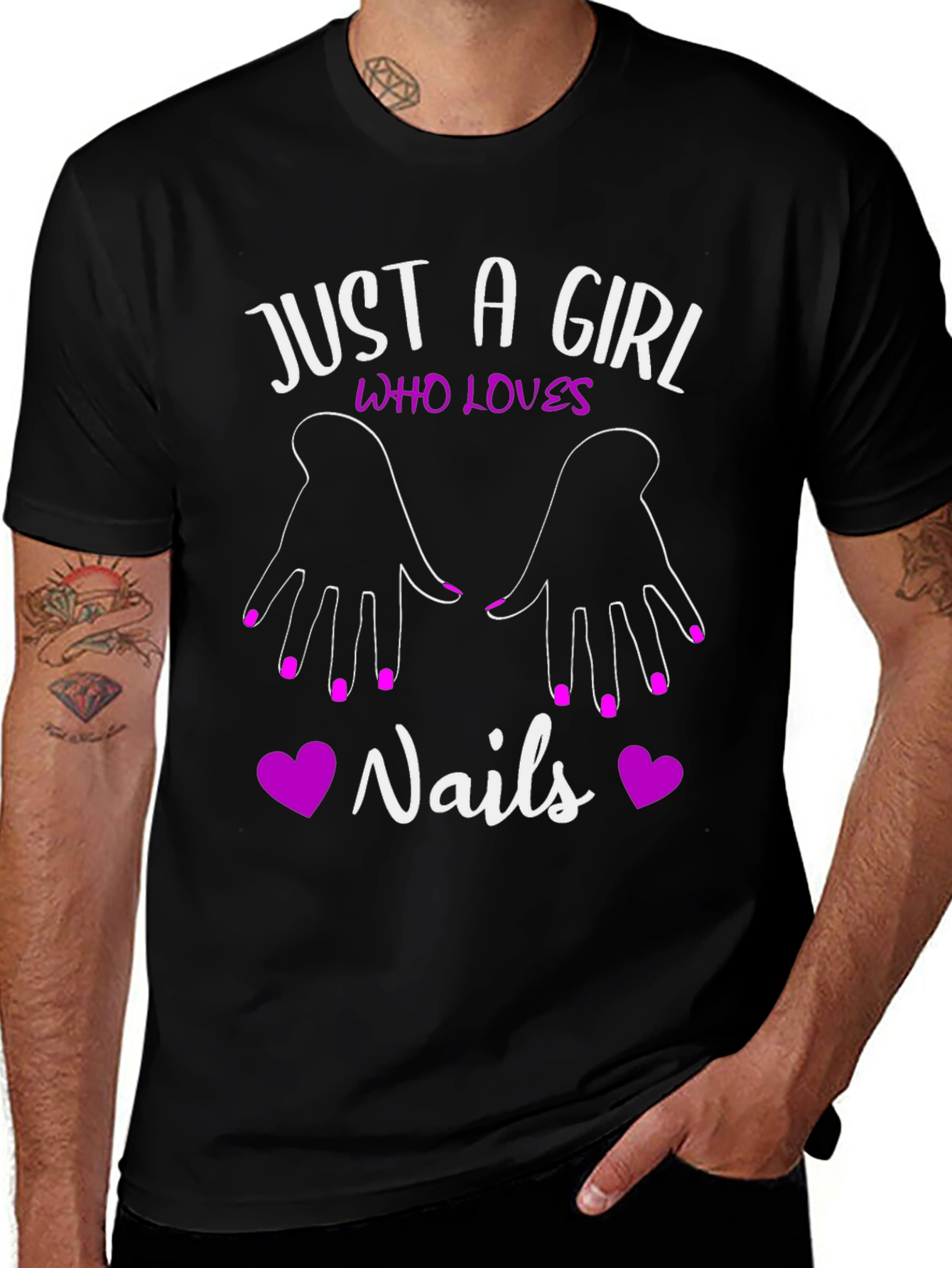 Variant 5 of Just a Girl Who Loves Nails T-Shirt