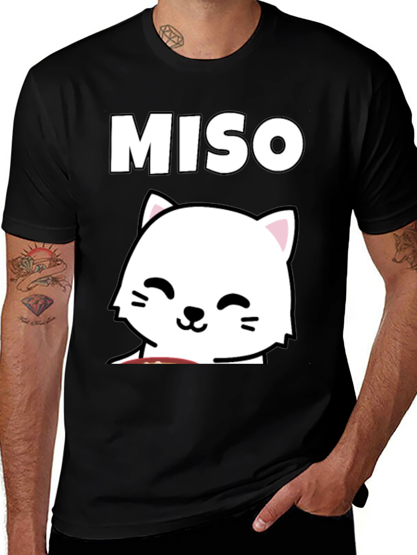 Variant 16 of Miso Cat T-Shirt - Cute Graphic Tee for Cat Lovers