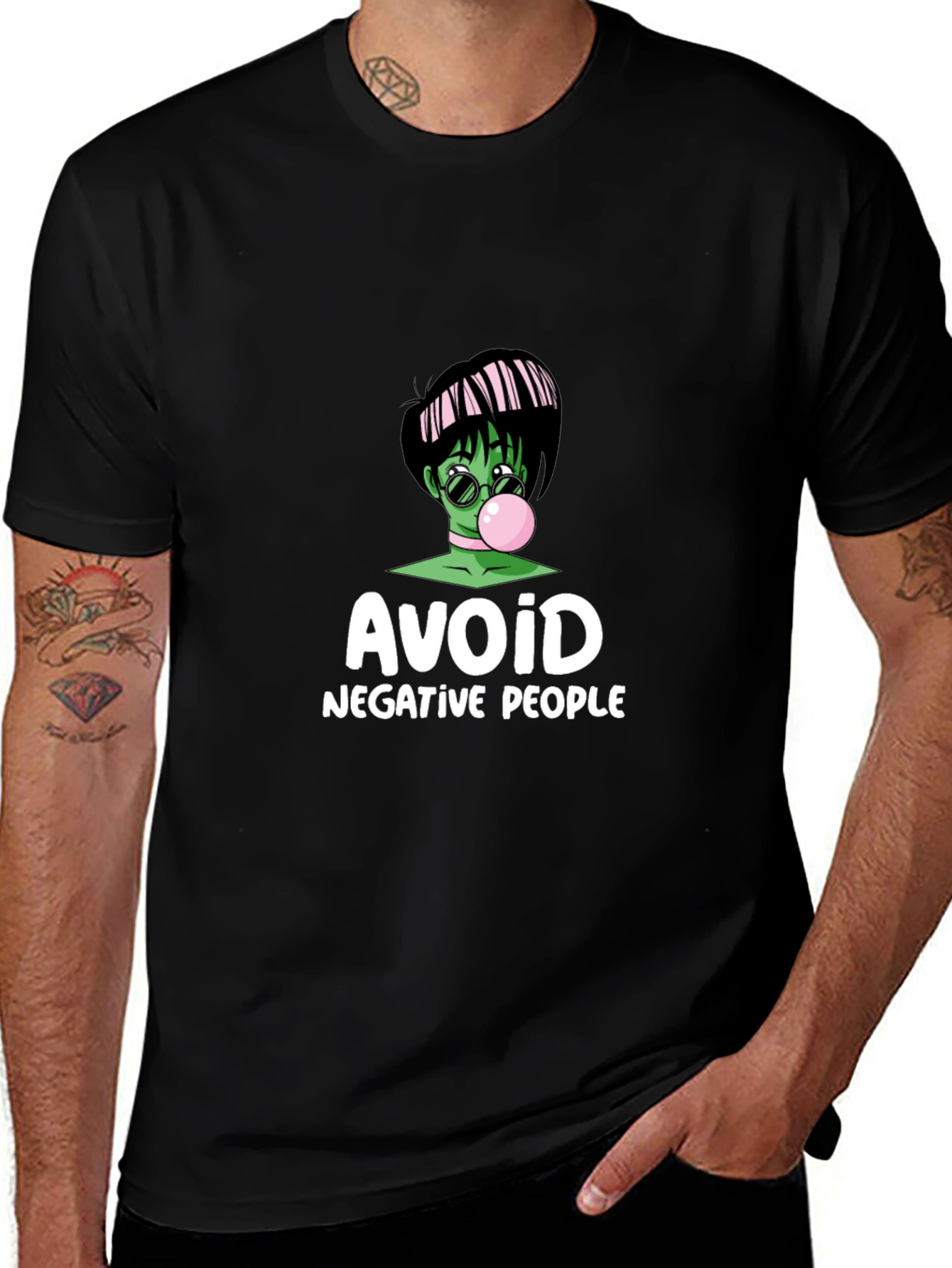 Variant 22 of Avoid Negative People Graphic T-Shirt