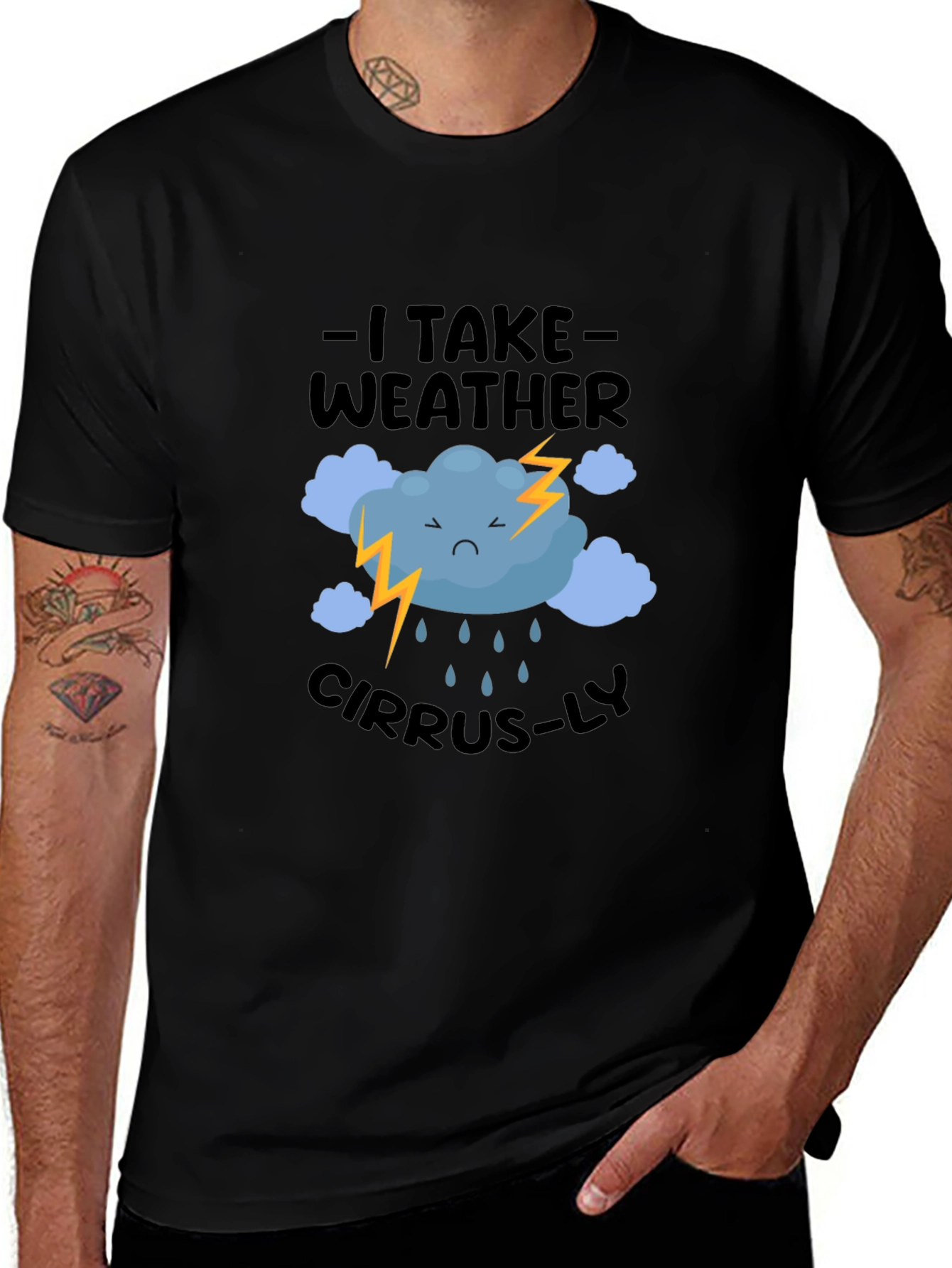 Variant 14 of Humorous Weather Pun T-Shirt - I Take Weather Cirrus-ly