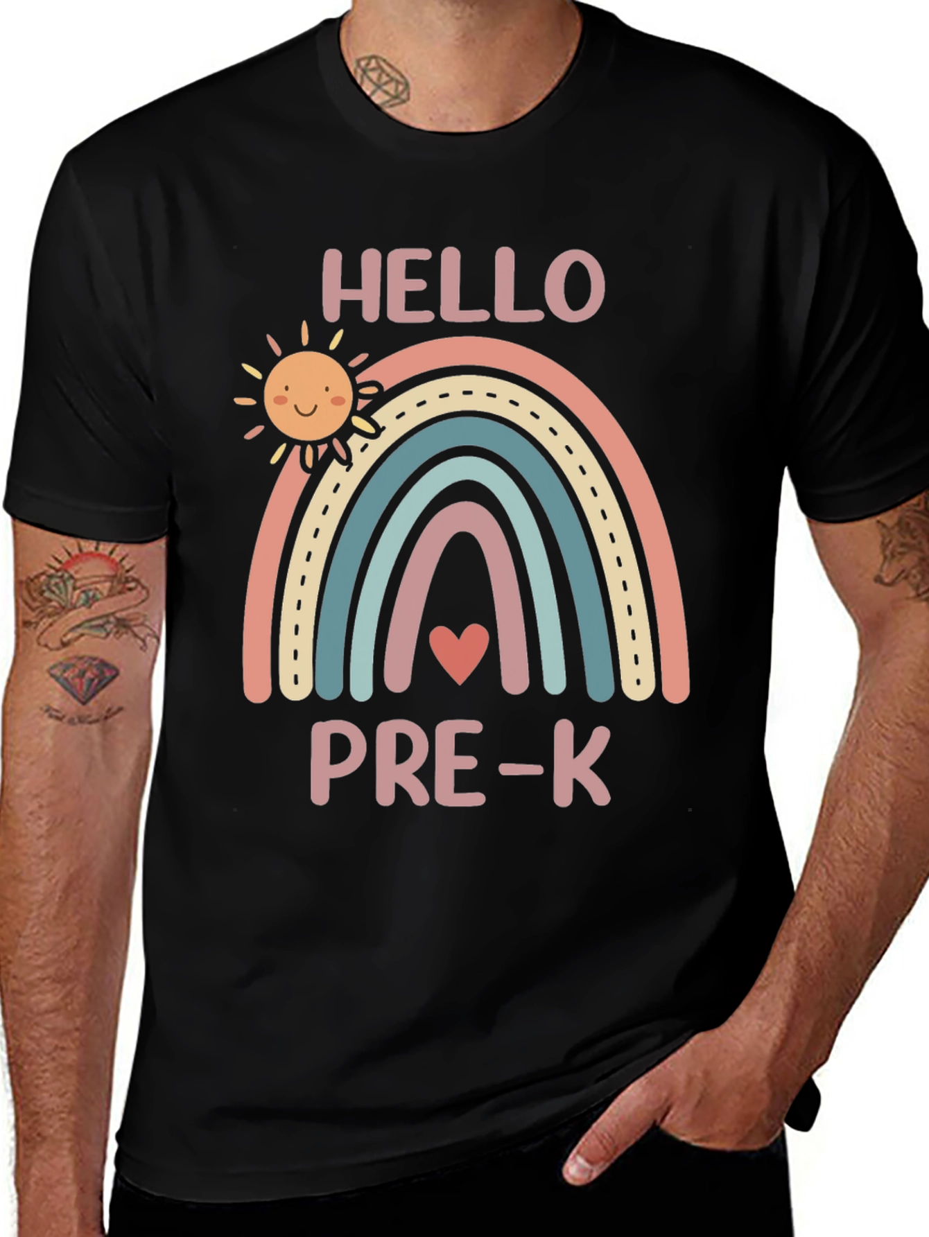 Hello Pre-K Rainbow Graphic Tee