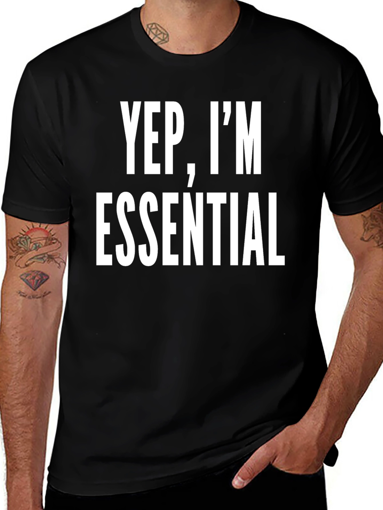 Black Yep, I'm Essential Black T-Shirt main image