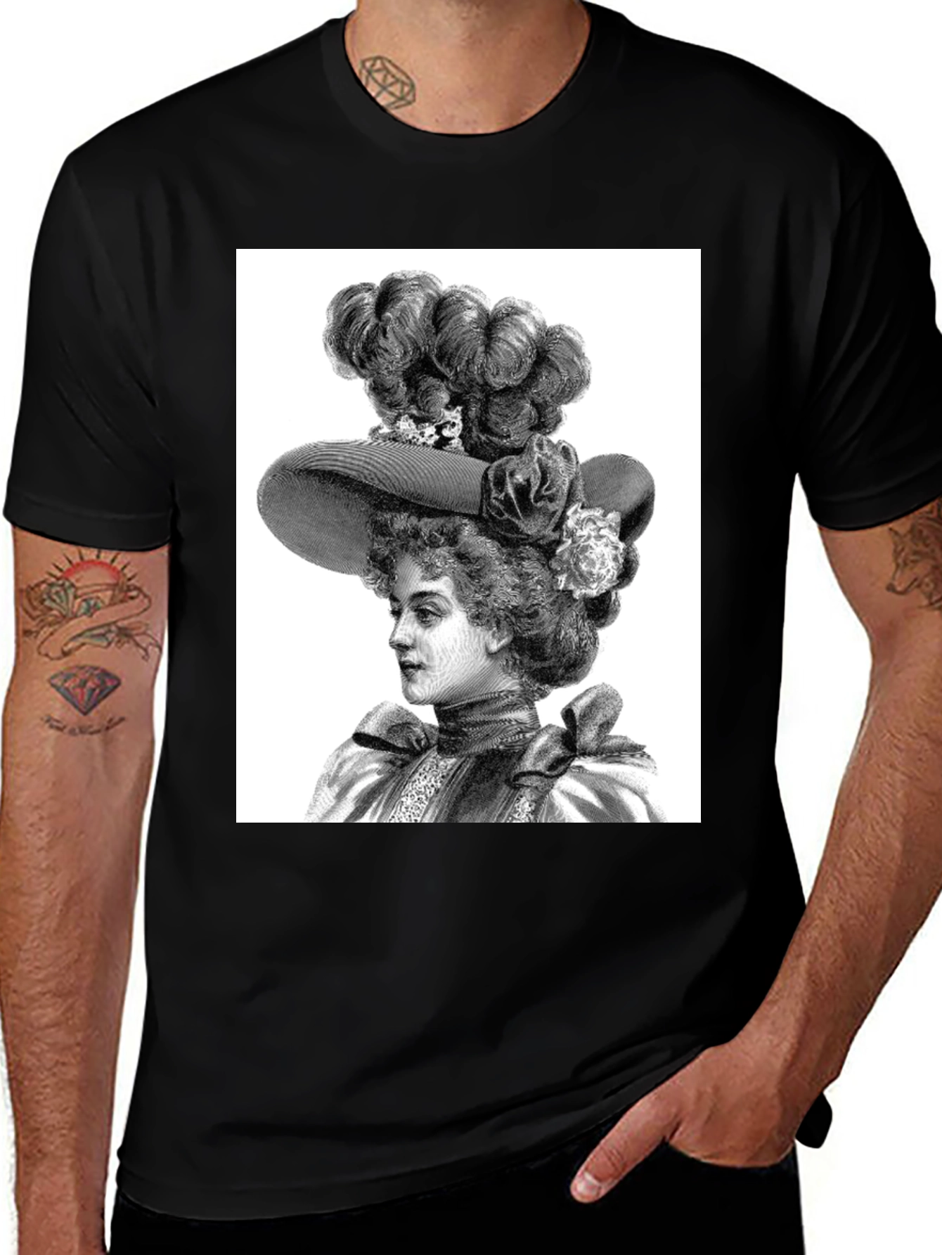 Variant 22 of Vintage Woman Portrait T-Shirt