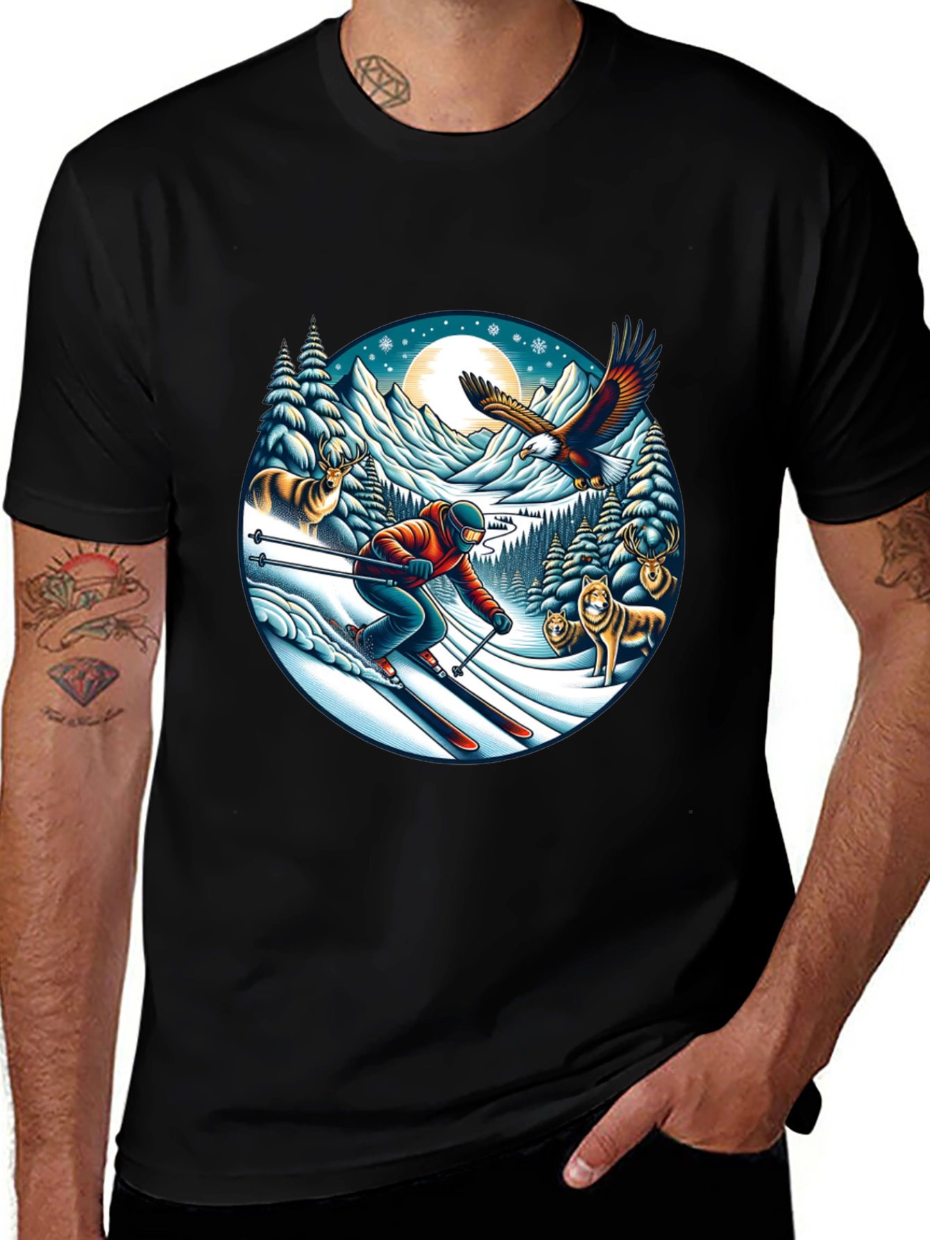 Variant 16 of Skiing Adventure T-Shirt