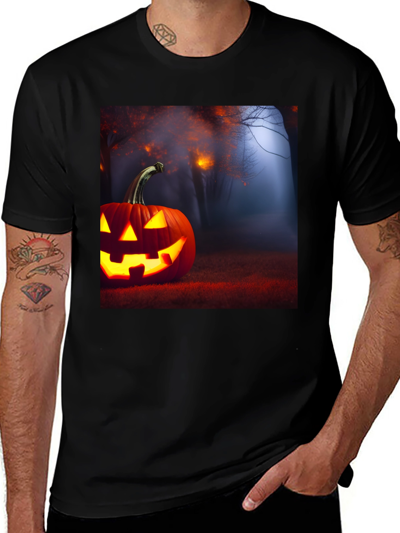 Halloween Pumpkin T-Shirt - Spooky Season Style