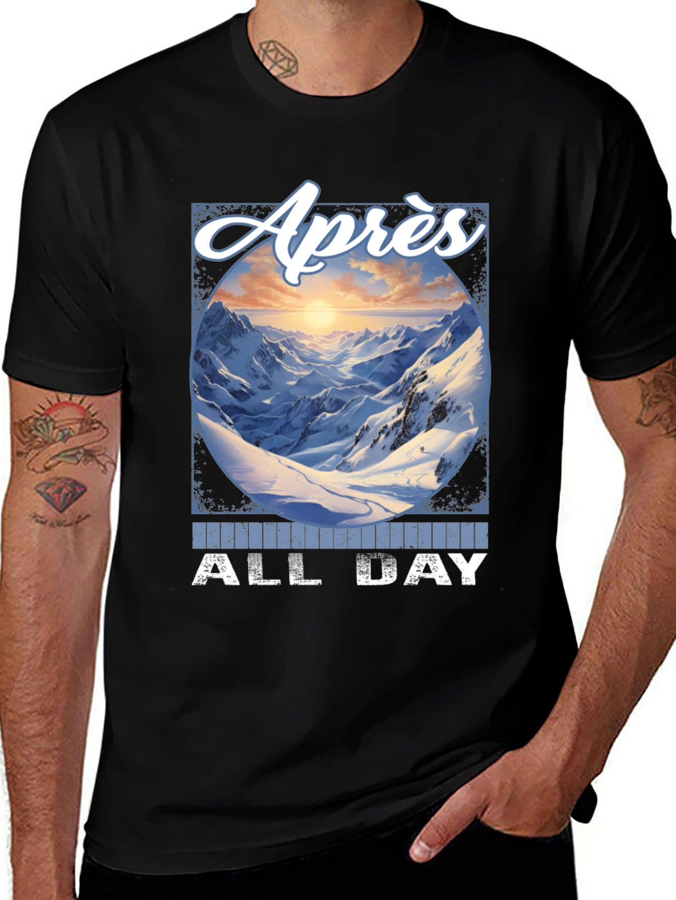 Variant 29 of Après All Day T-Shirt - Mountain Ski Design